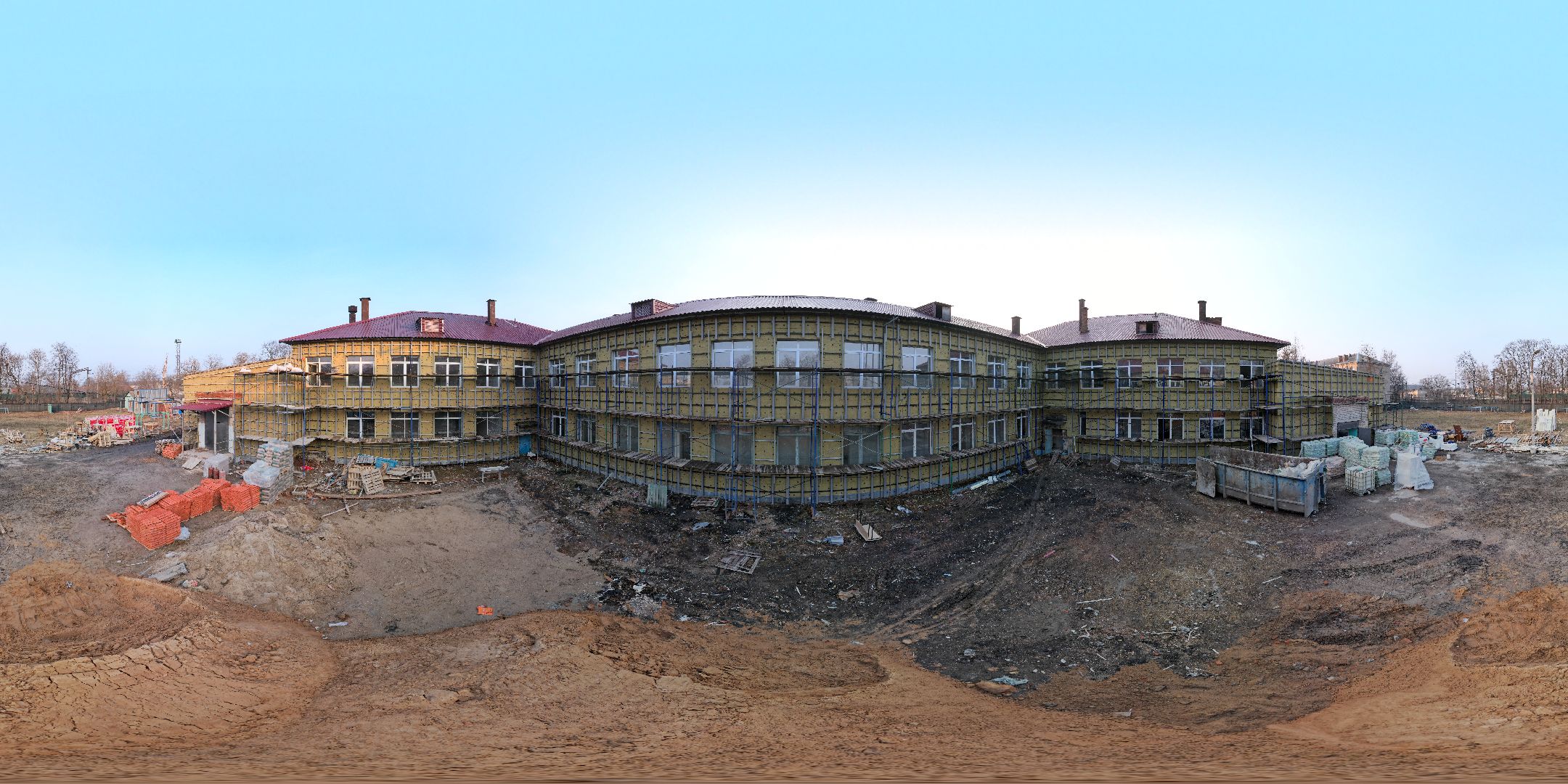 видео с коптера, капремонт школы 24 в Монино, школы в щелково,