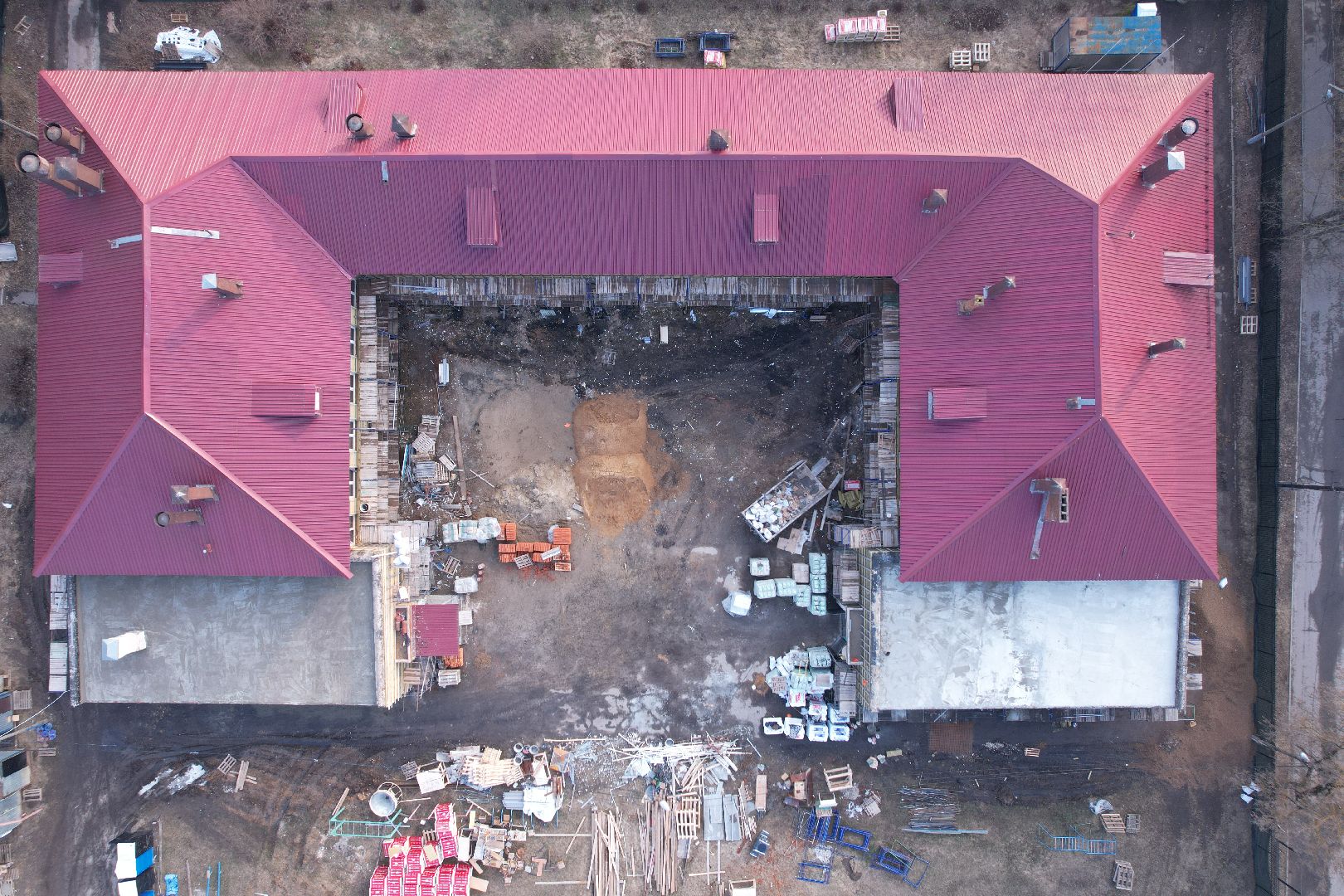 видео с коптера, капремонт школы 24 в Монино, школы в щелково,