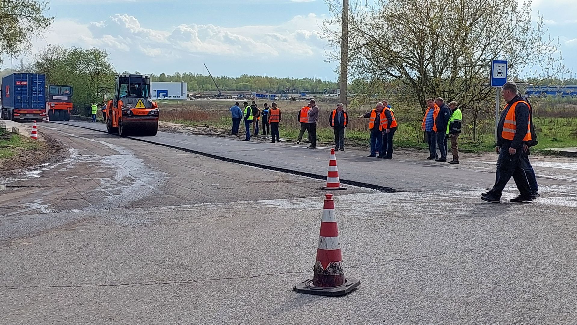 строительство дорог, серпухов, улица межевая, асфальт, дороги, мосавтодор,