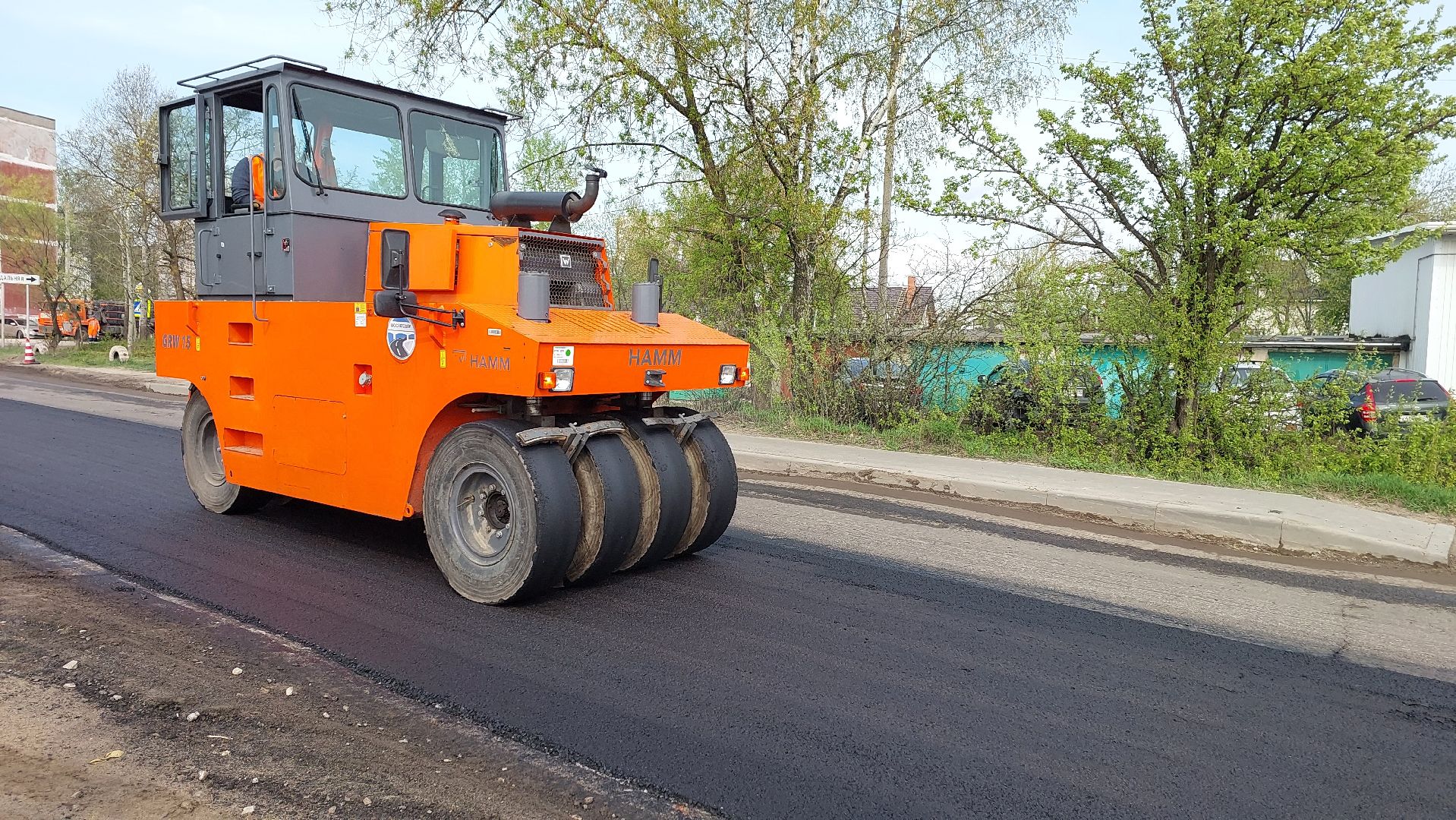 строительство дорог, серпухов, улица межевая, асфальт, дороги, мосавтодор,