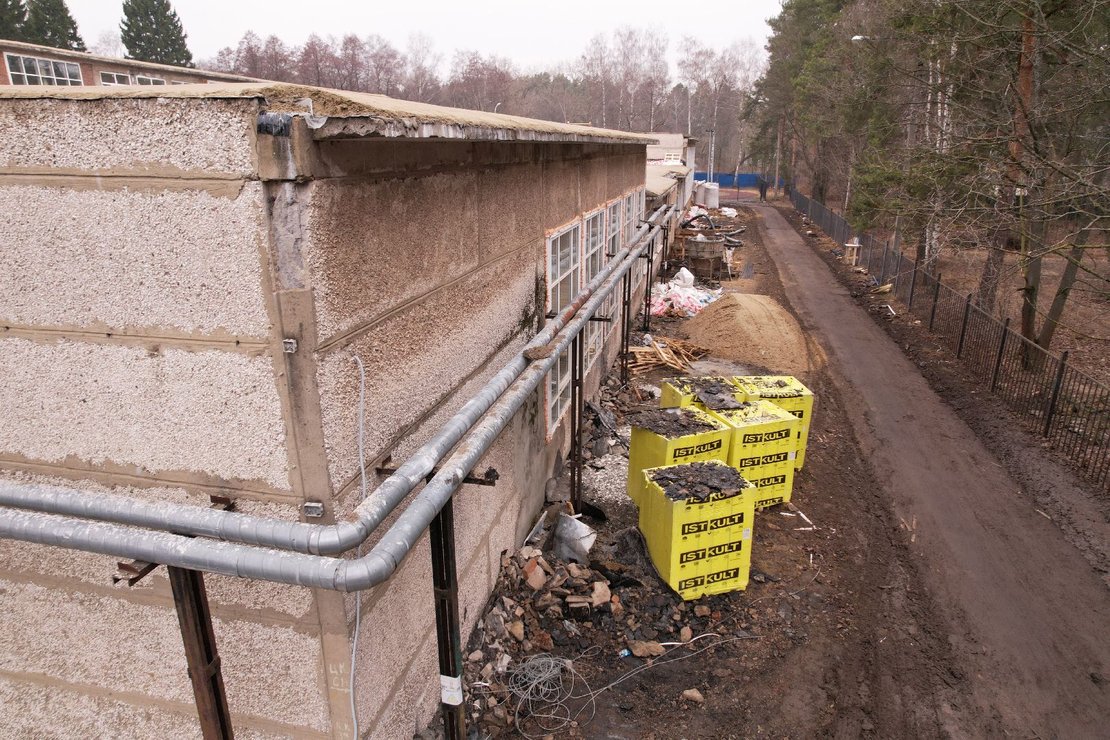 видео с коптера, школа 21 в щелково, капремонт школы в серково,