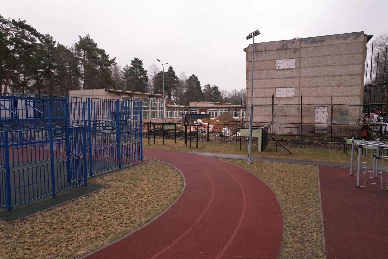 видео с коптера, школа 21 в щелково, капремонт школы в серково,