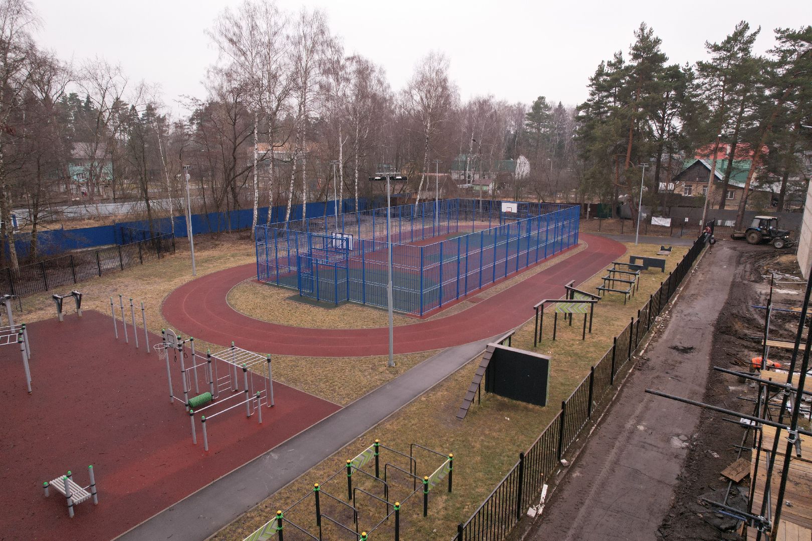 видео с коптера, школа 21 в щелково, капремонт школы в серково,