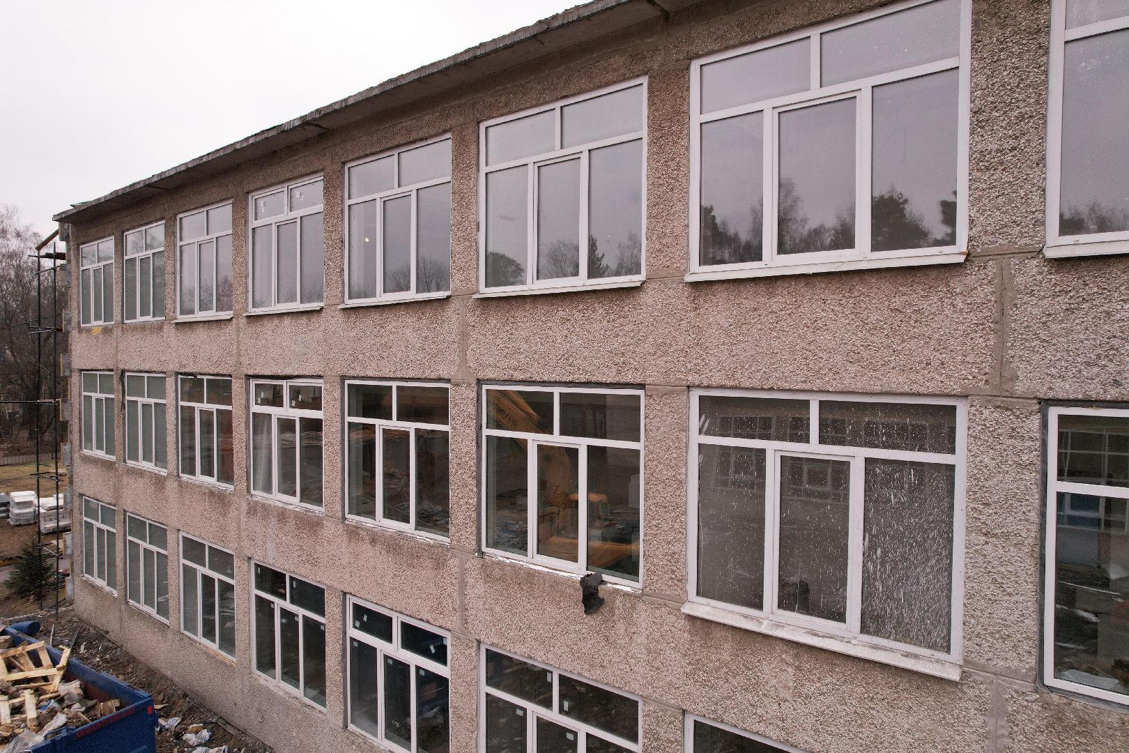 видео с коптера, школа 21 в щелково, капремонт школы в серково,