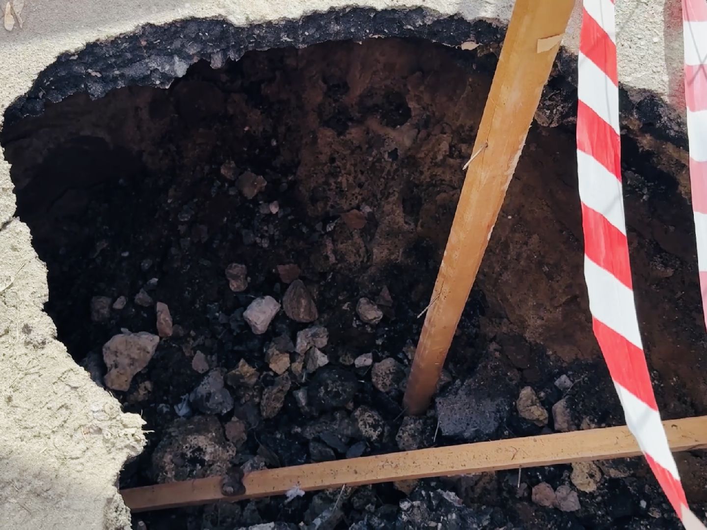 раменское, провал почвы, благоустройство,