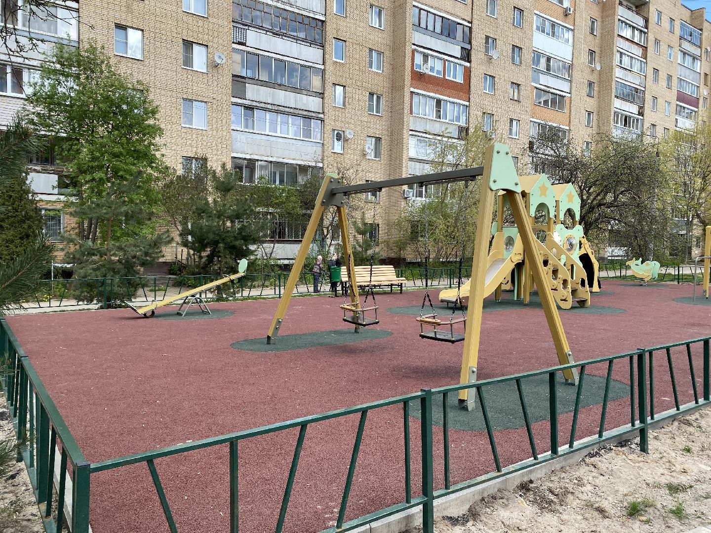 Чехов, благоустройство, детская площадка, дети, качели