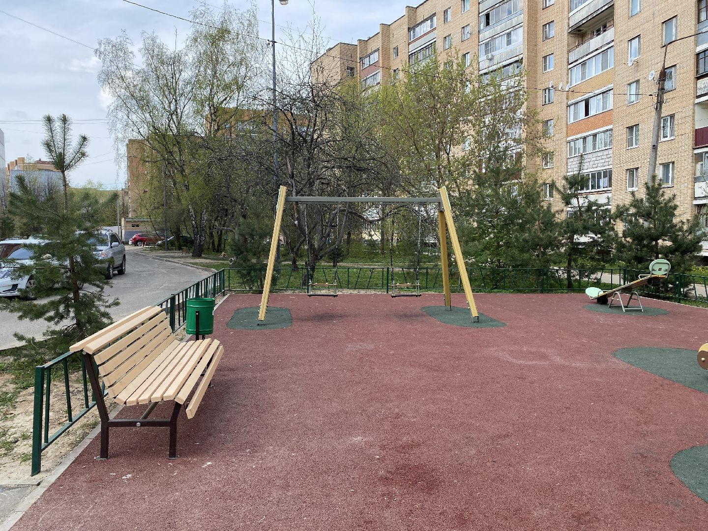 Чехов, благоустройство, детская площадка, дети, качели