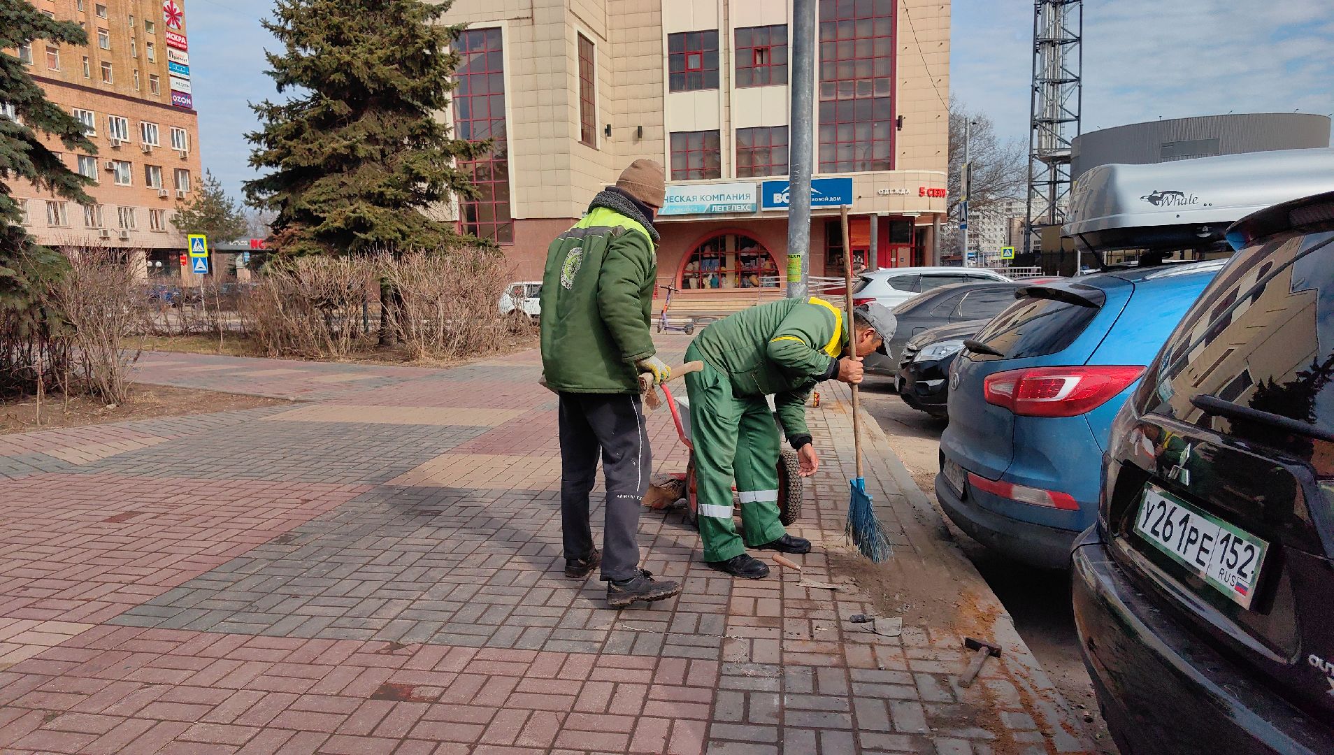 брусчатка, пешеходная зона, блок, тротуар, газон,