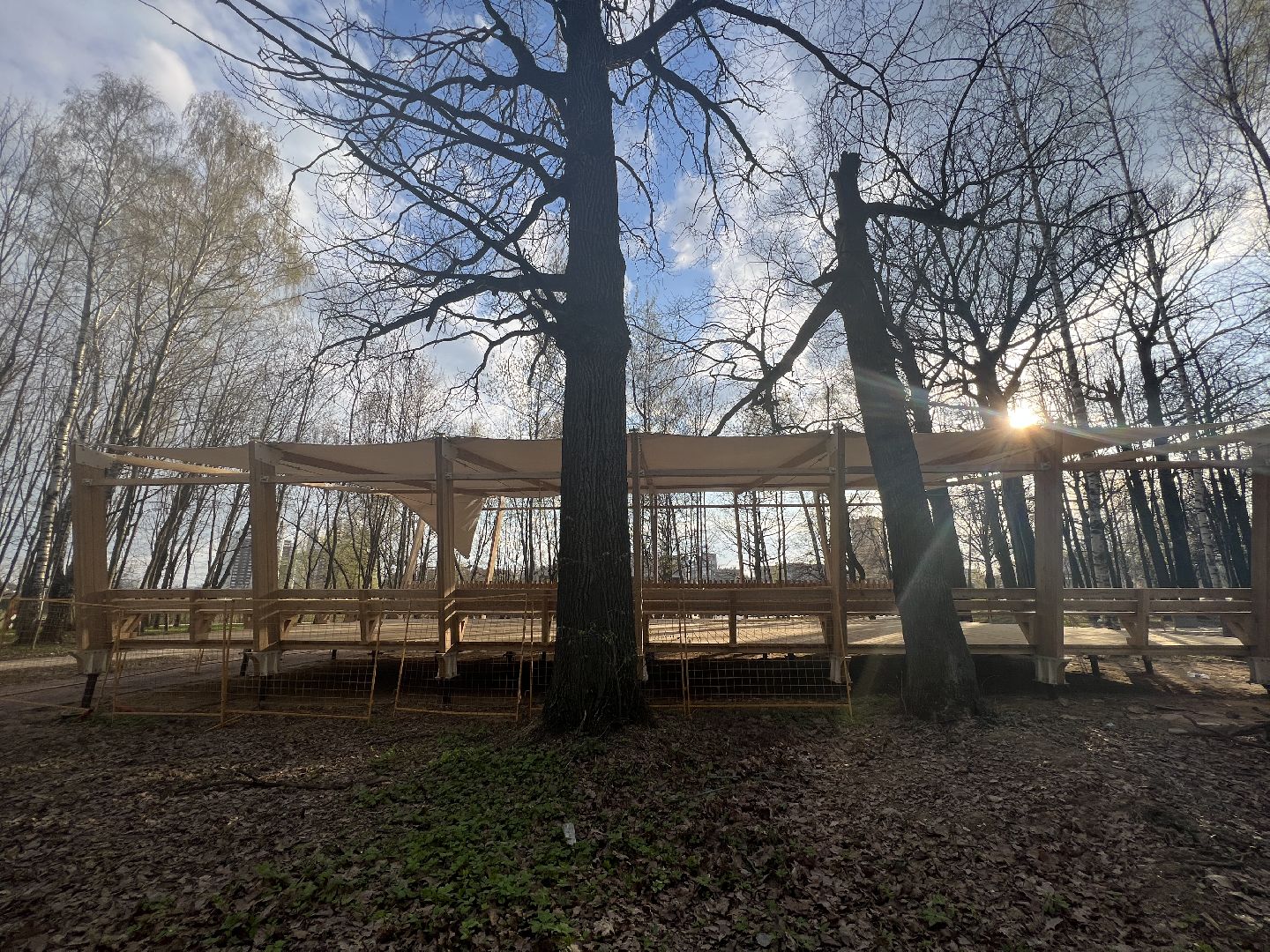 Химки, парк Толстого, благоустройство, беседка, отдых, природа