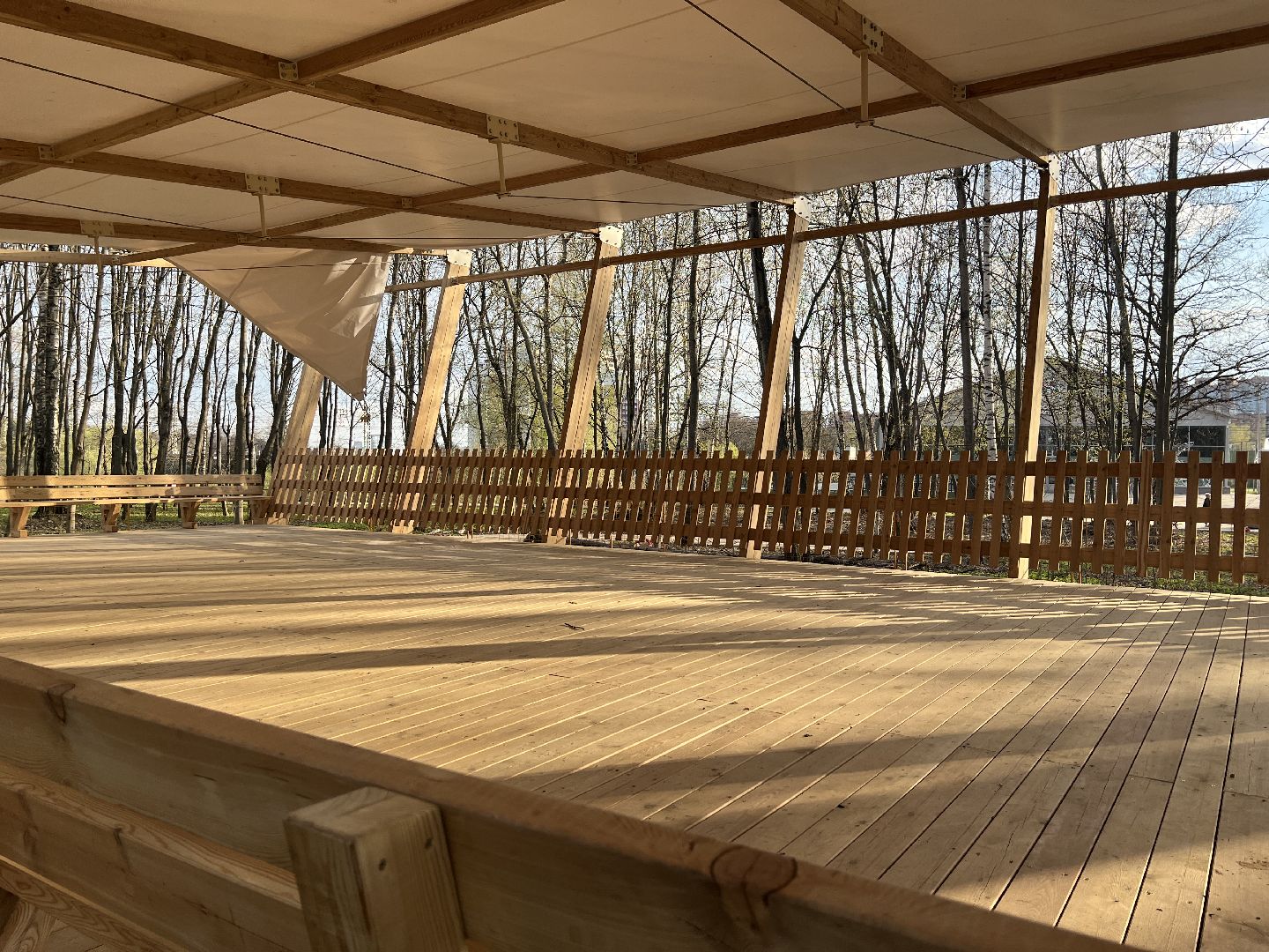 Химки, парк Толстого, благоустройство, беседка, отдых, природа