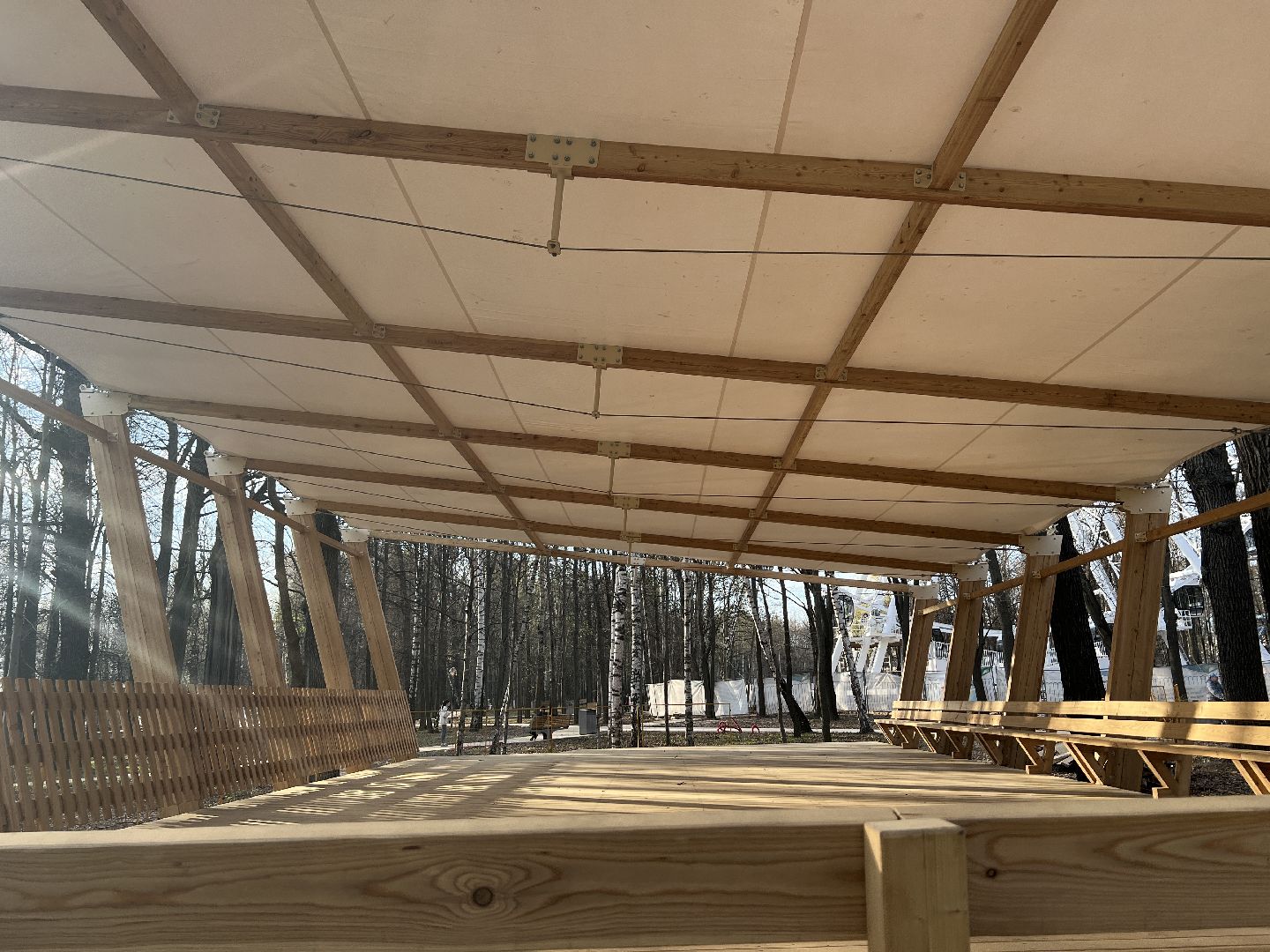 Химки, парк Толстого, благоустройство, беседка, отдых, природа