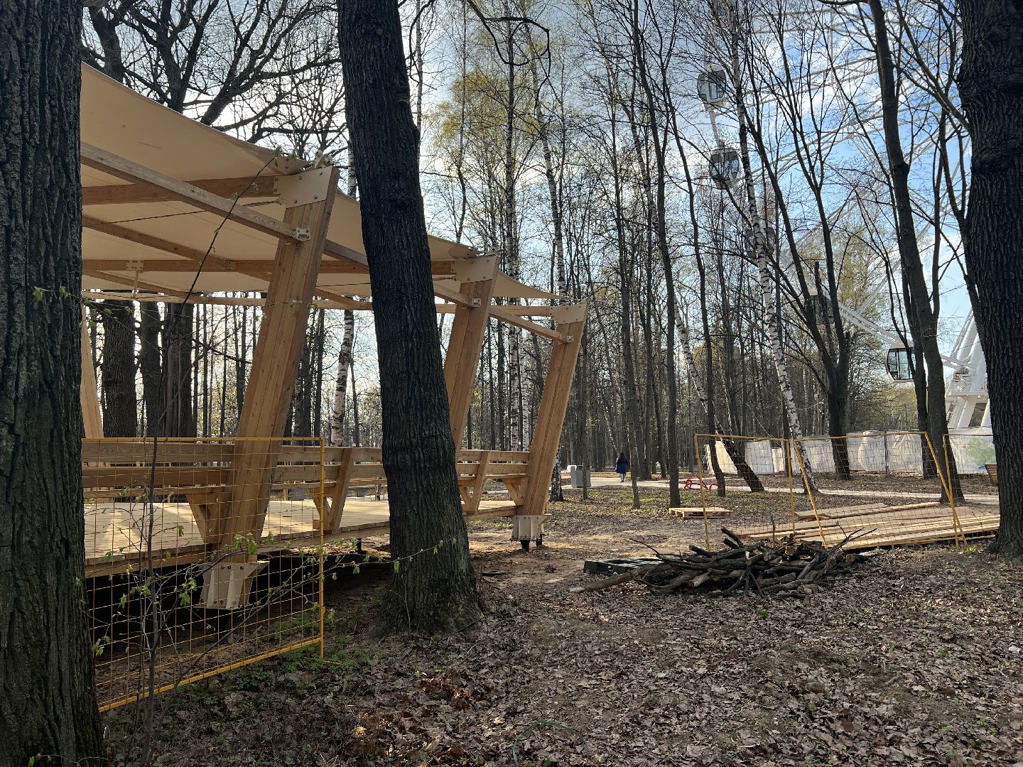 Химки, парк Толстого, благоустройство, беседка, отдых, природа