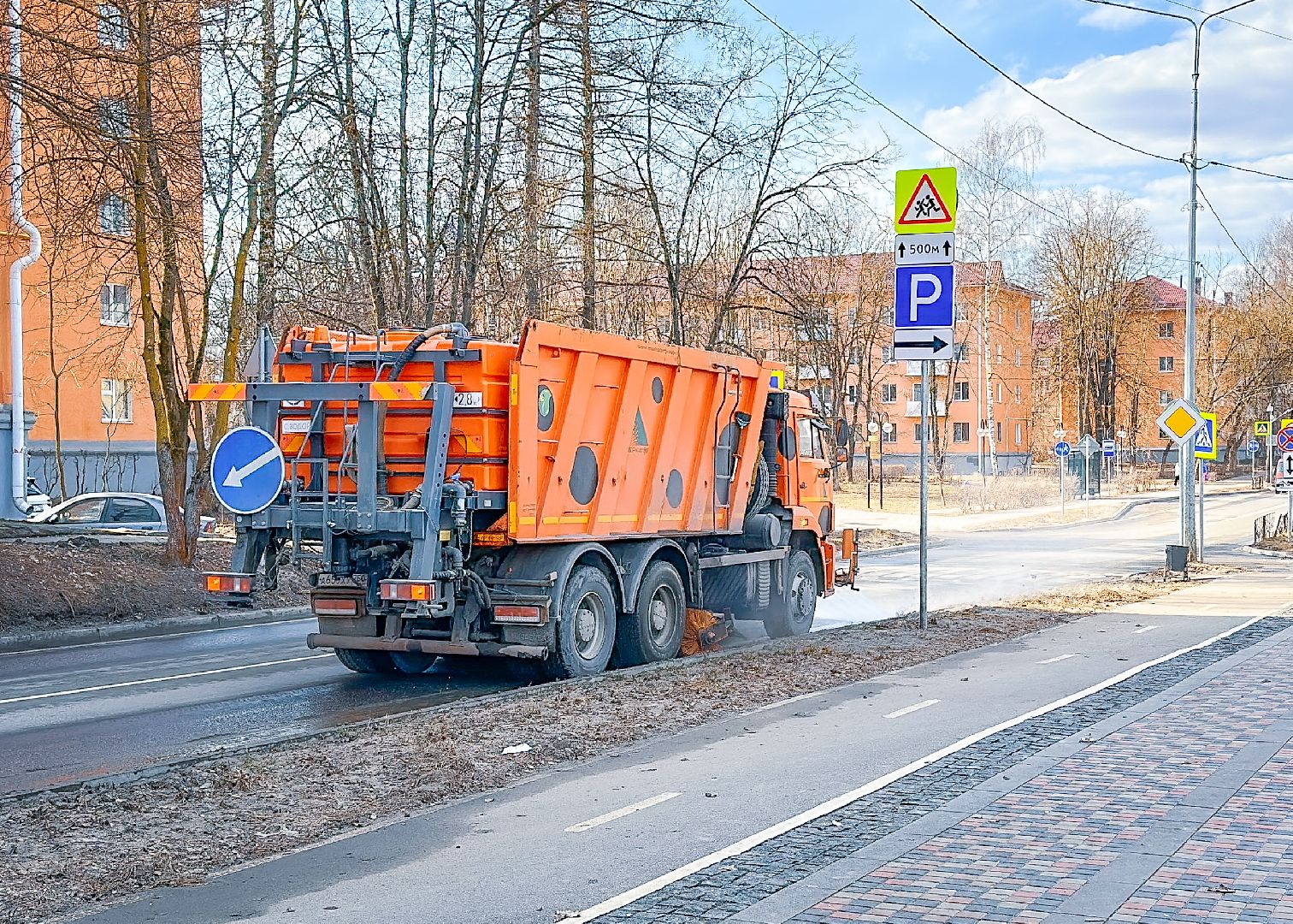 Клин, ЖКХ, уборка улиц города, благоустройство,