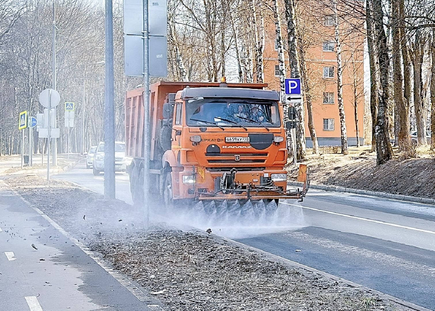 Клин, ЖКХ, уборка улиц города, благоустройство,