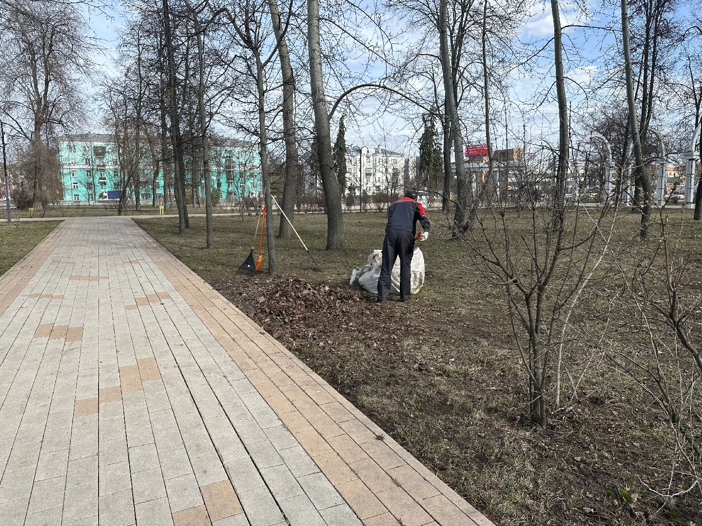 Парк, Уборка, Весна, люберцы,