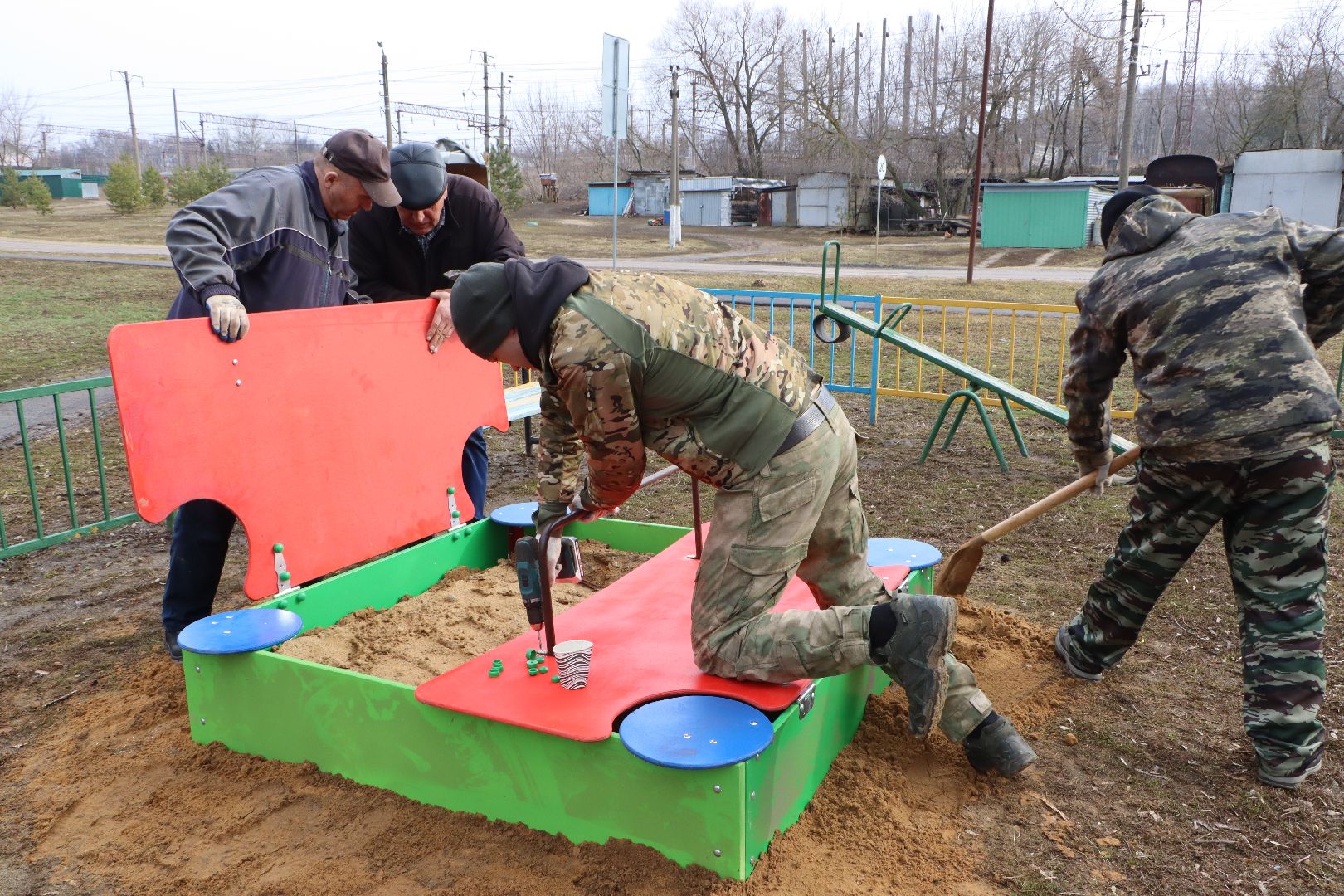 серебряные пруды, узуново, благоустройство, новая песочница,