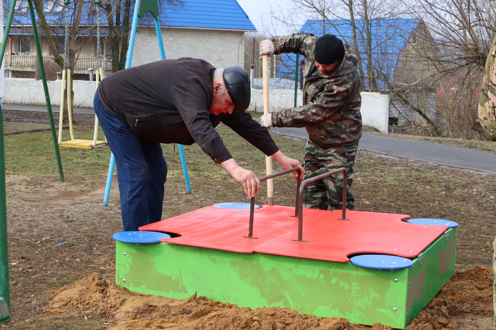 серебряные пруды, узуново, благоустройство, новая песочница,