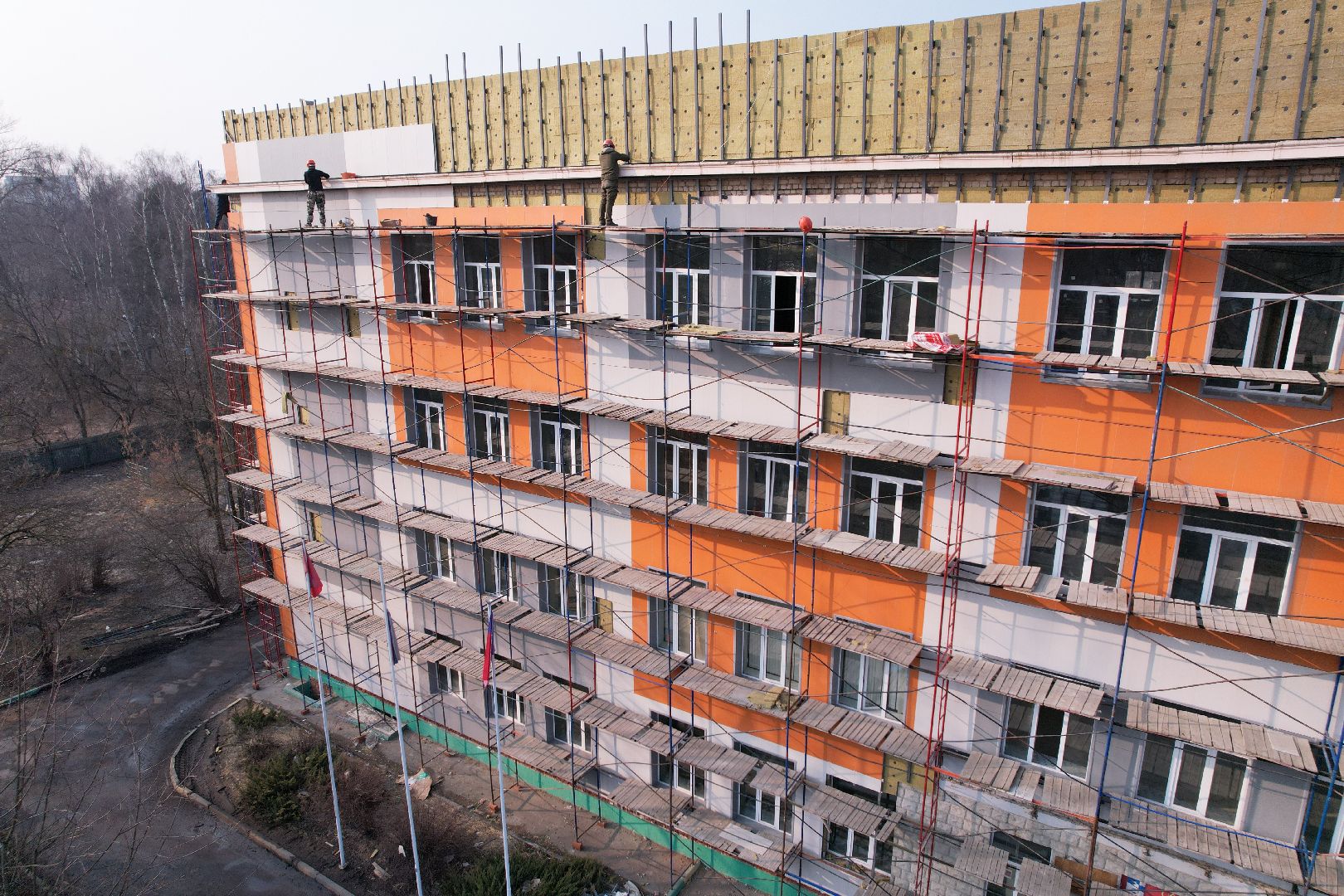 видео с коптера, капремонт лицея 14 в щелково,