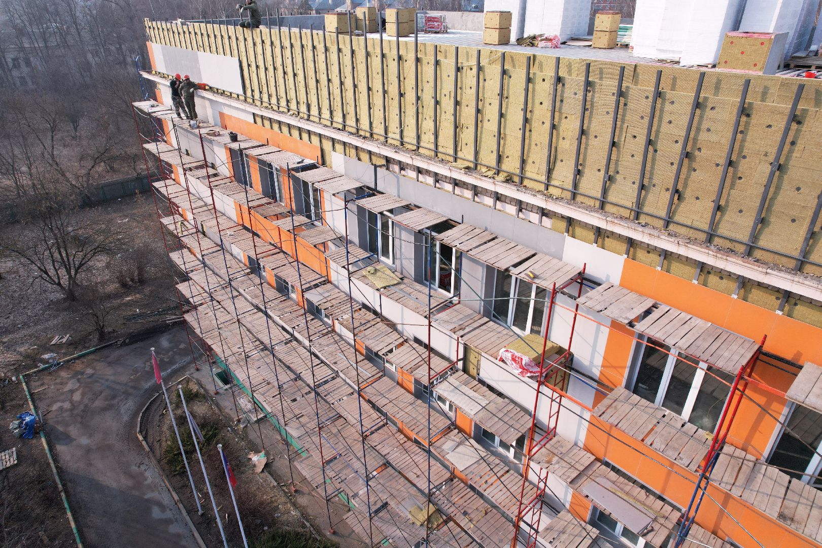 видео с коптера, капремонт лицея 14 в щелково,