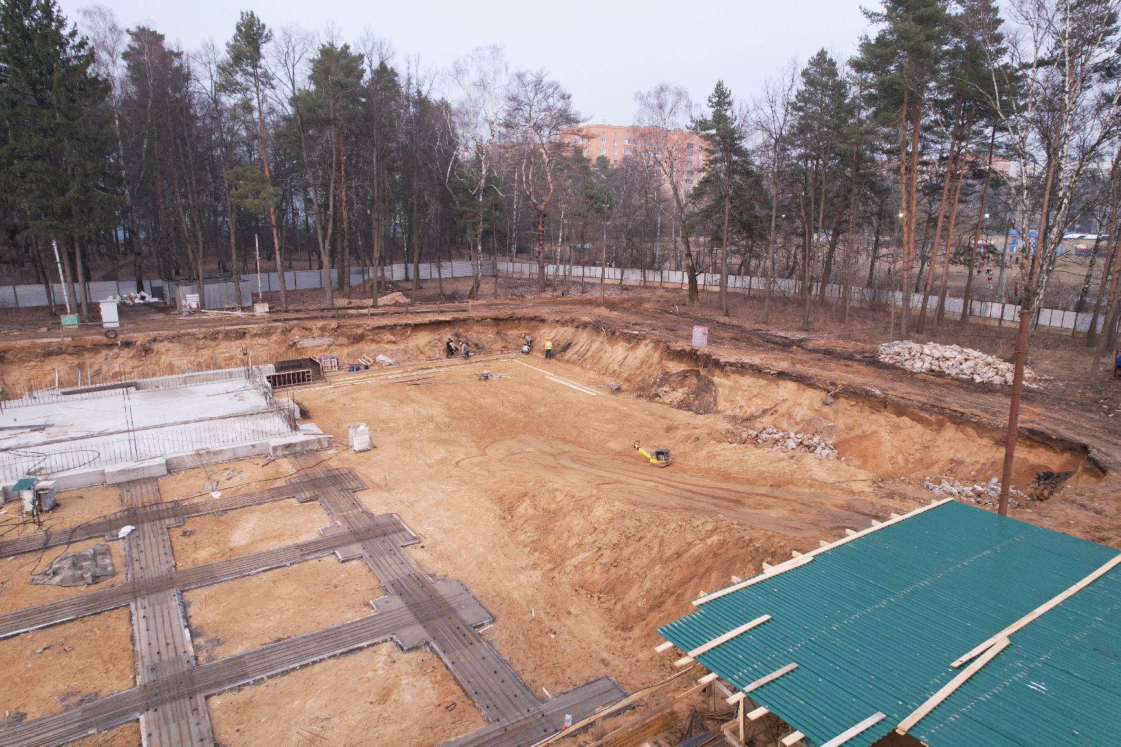 видео с коптера, строительство бассейна в монино, строительство фока в щелково,