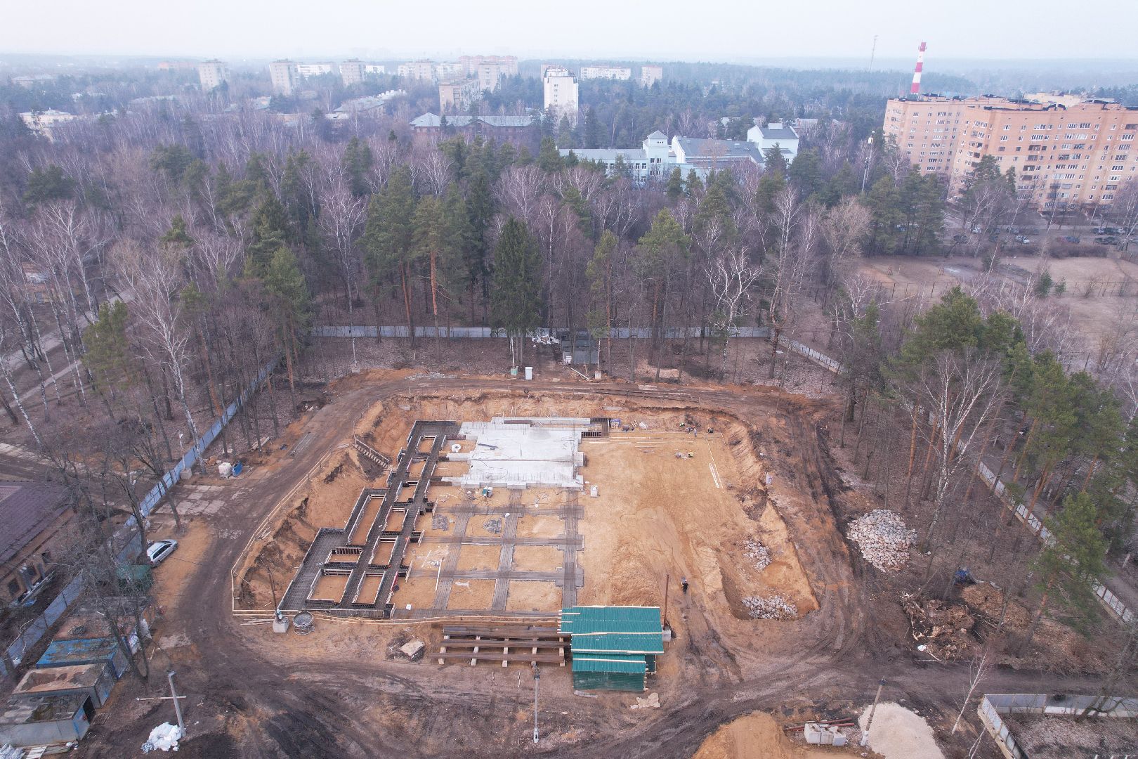видео с коптера, строительство бассейна в монино, строительство фока в щелково,