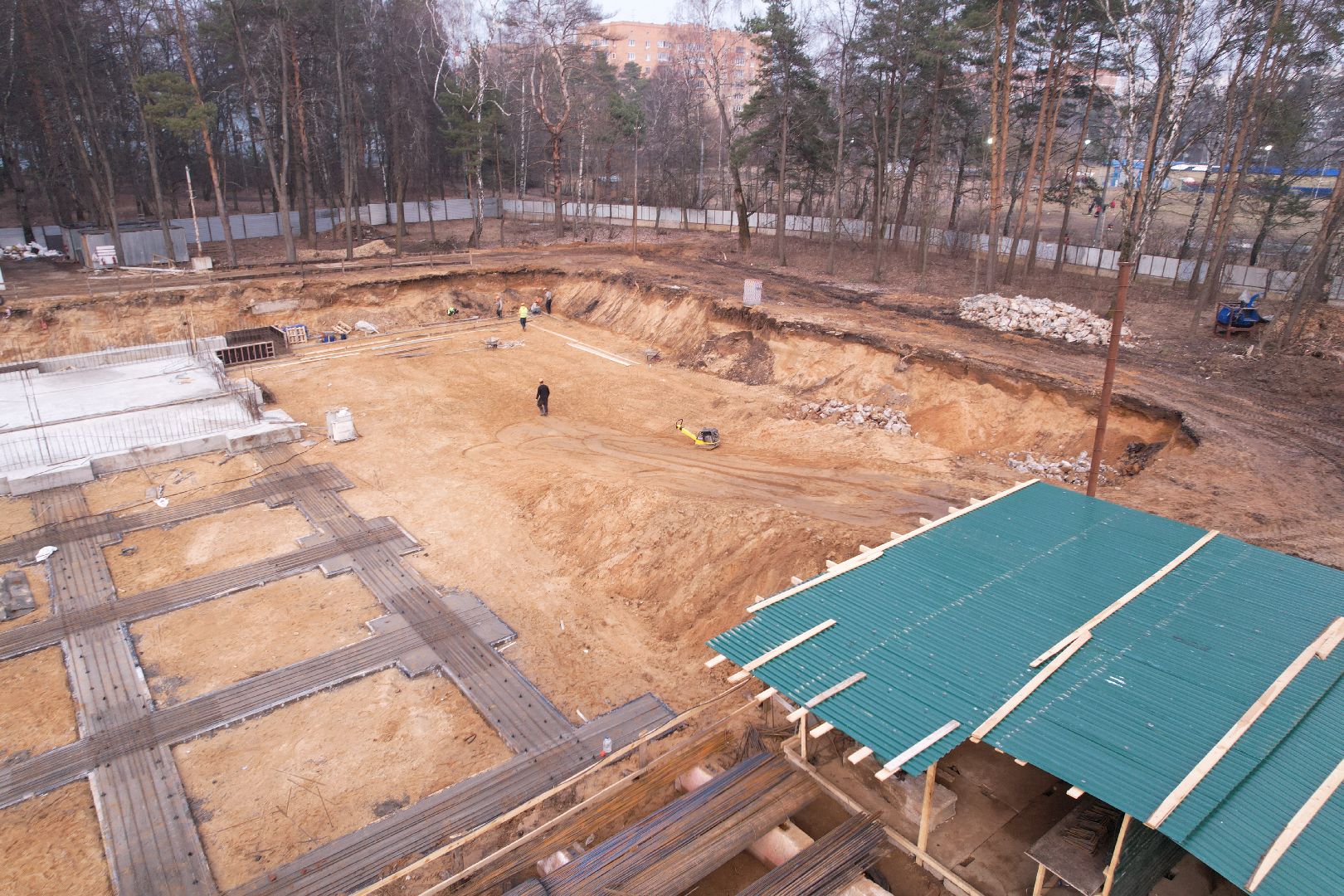 видео с коптера, строительство бассейна в монино, строительство фока в щелково,