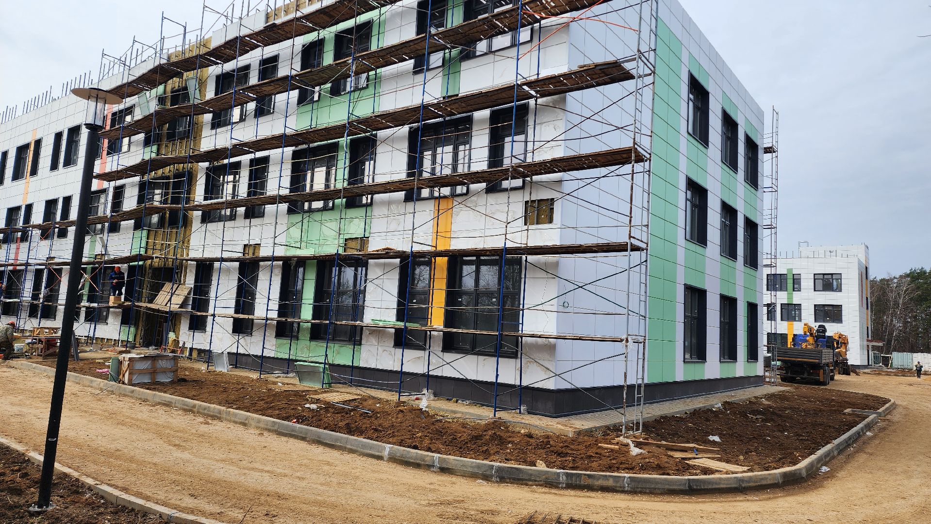 строительство, новая школа, домодедово, барыбино, подмосковье, дети, образование, нацпроект,