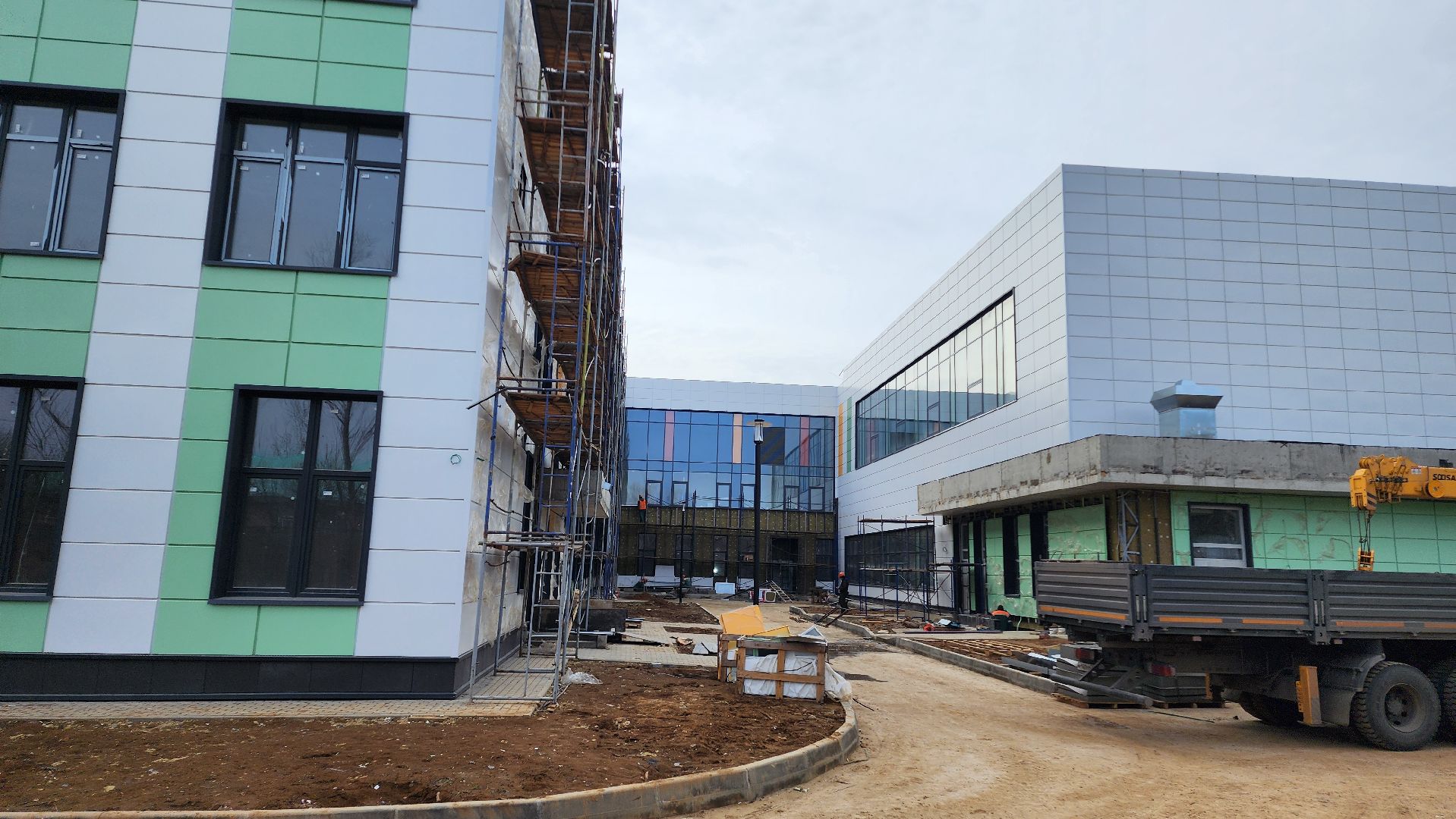 строительство, новая школа, домодедово, барыбино, подмосковье, дети, образование, нацпроект,