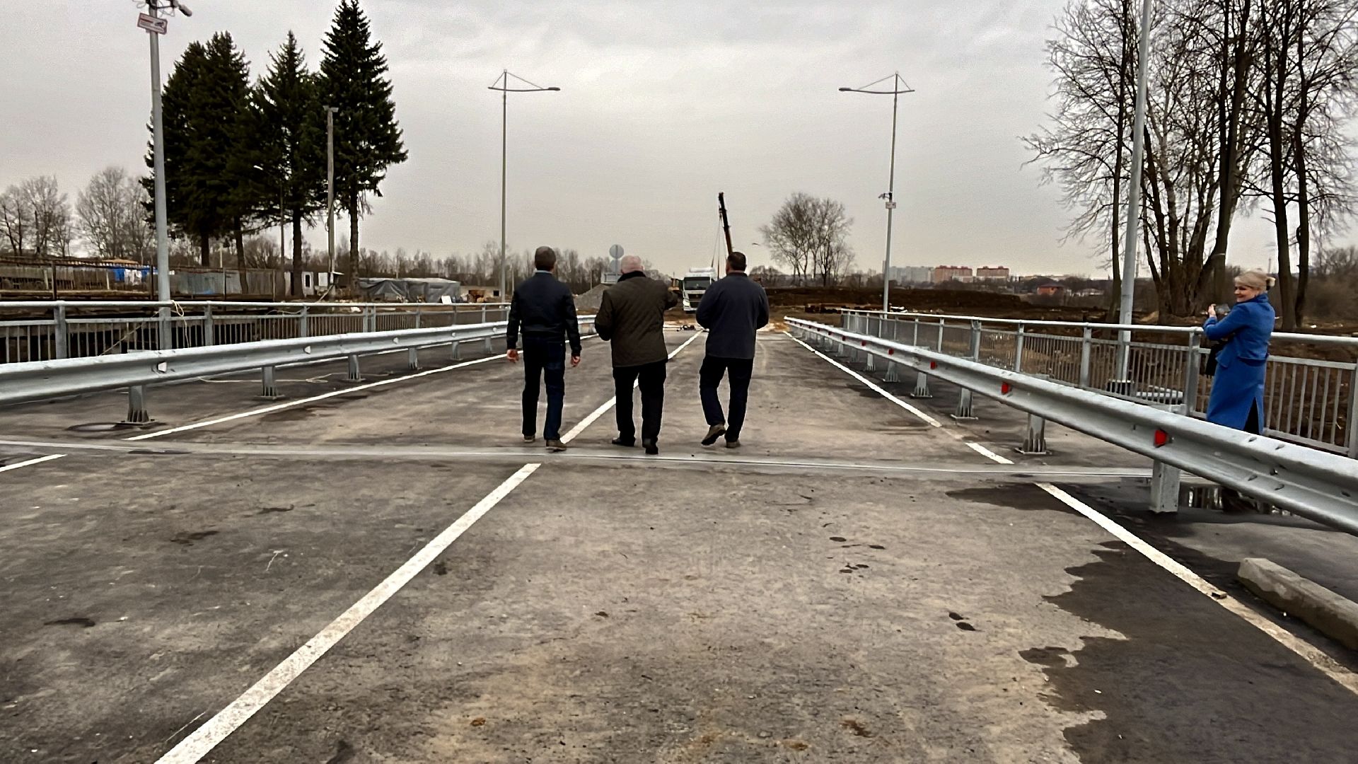 наро-фоминск, наро-фоминский городской округ, новая улица наро-фоминска, автомобильный мост, новый микрорайон города, строительство,