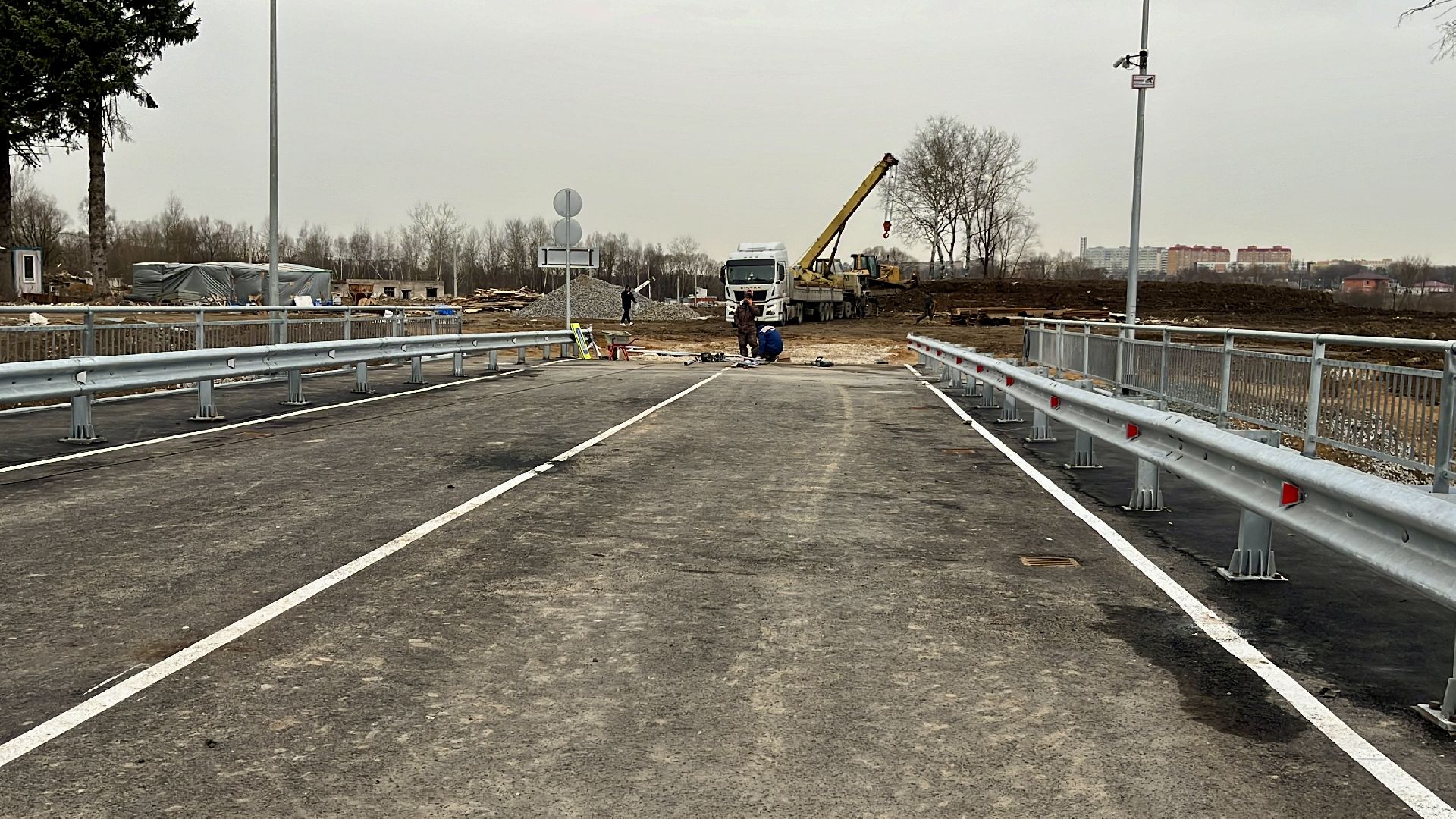 наро-фоминск, наро-фоминский городской округ, новая улица наро-фоминска, автомобильный мост, новый микрорайон города, строительство,