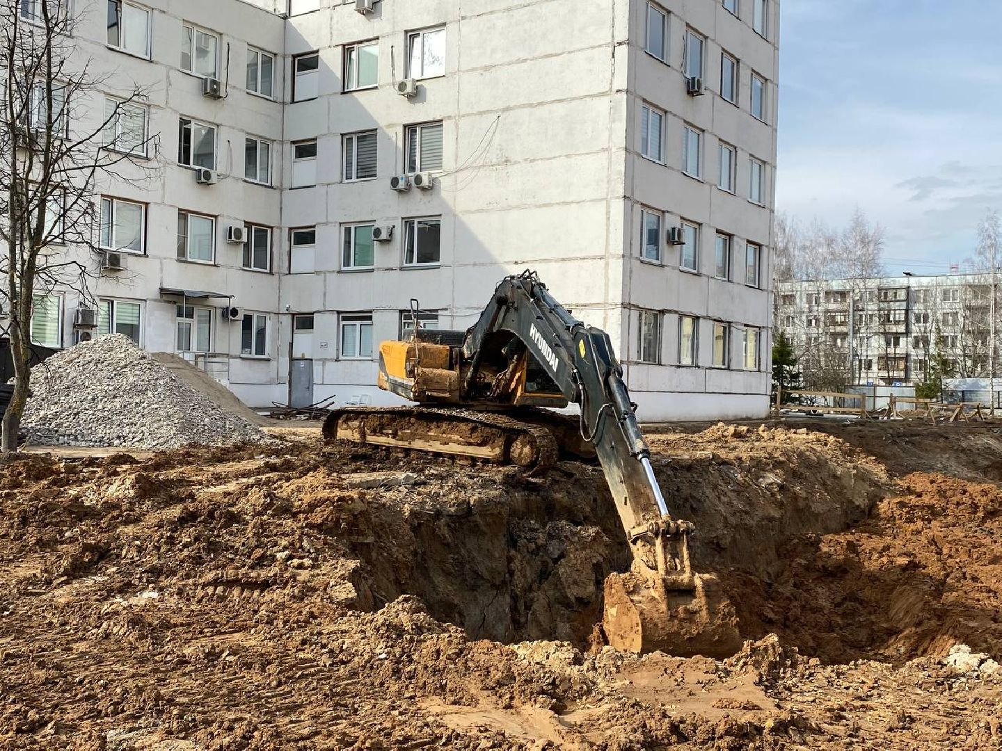 поликлиниа, поликлиника в Нахабино, строительство пристройки, строительство поликлиники,