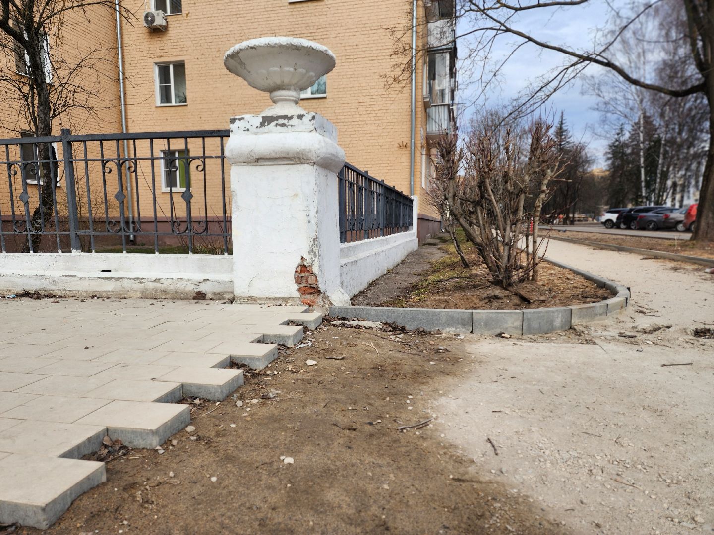 дубна, центральная улица, благоустройство, тротуар,