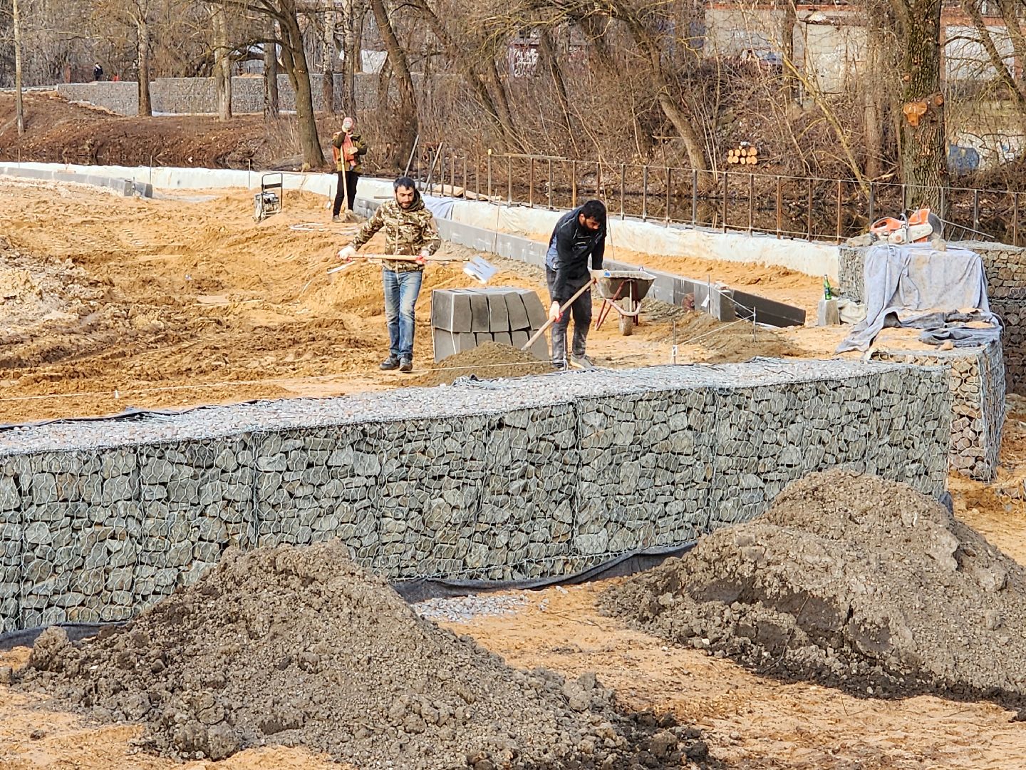 Чехов, улица Береговая, набережная реки Теребенка, благоустройство, реконструкция, строительство, подпорные стенки, габионы, укрепление берега, госпрограмма московской области, формирование комфортной городской среды,