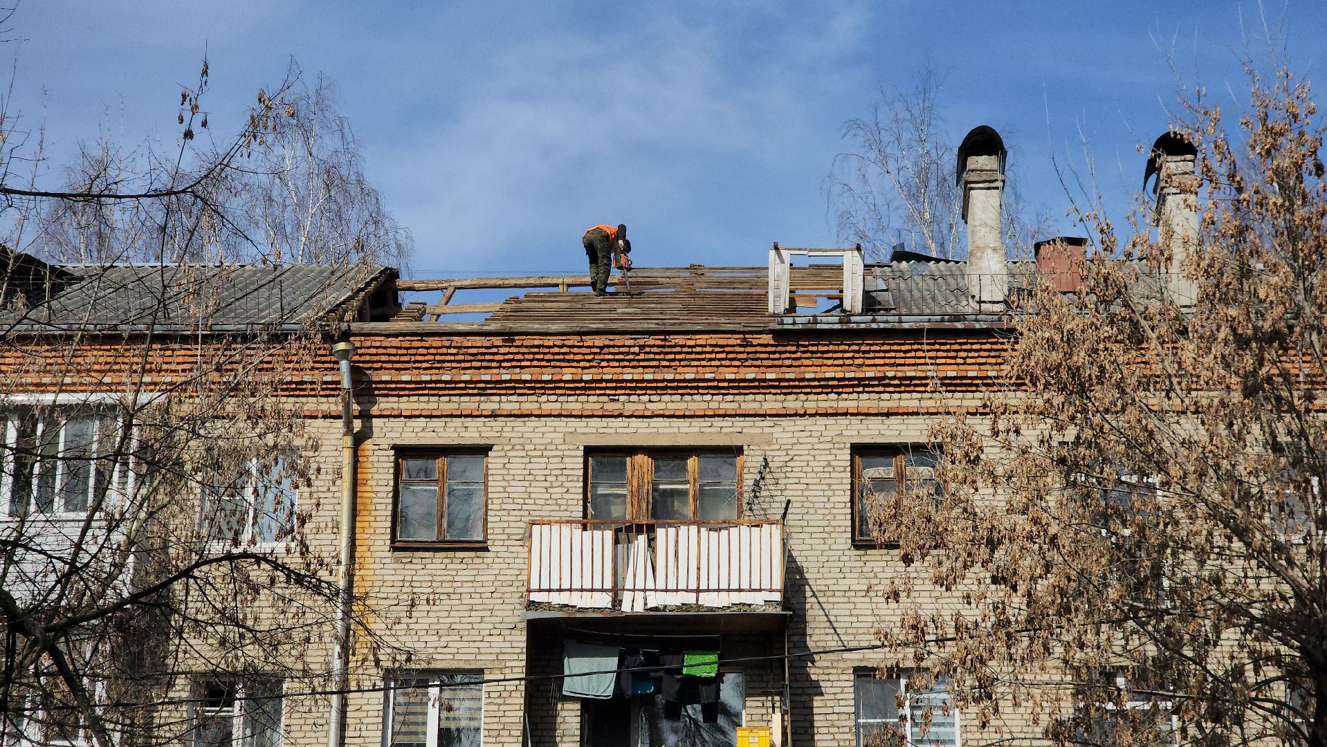 пушкино, капремонт, ремонт кровли, стропила,рабочие,фонд капитального ремонта,вертикалки,