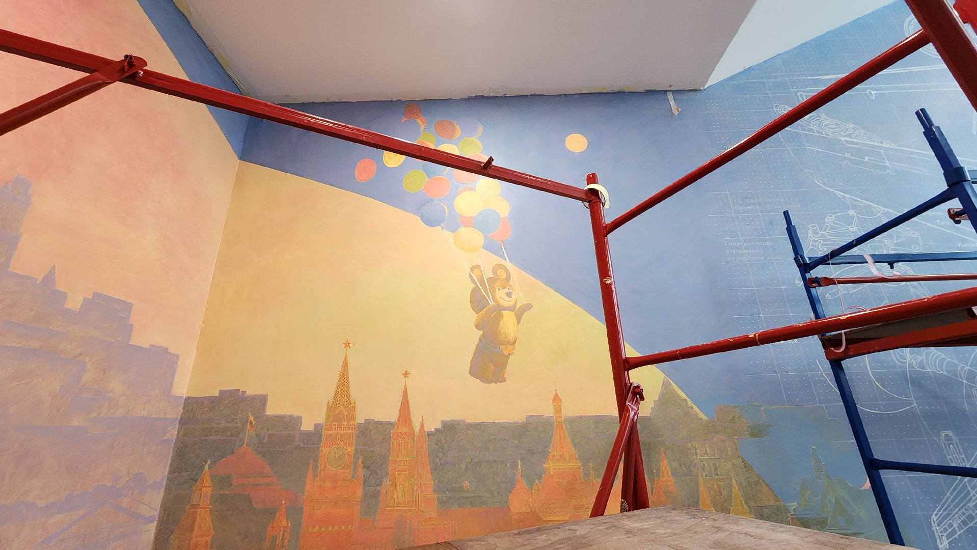 монументальная живопись, Авиатика, Лобня,