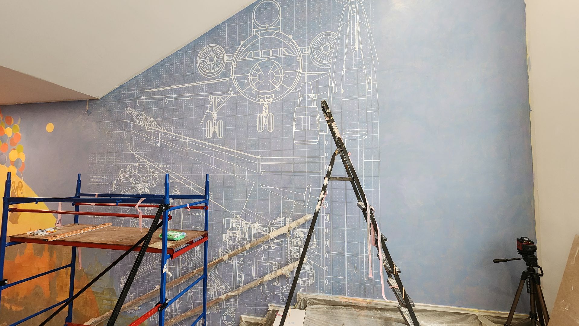 монументальная живопись, Авиатика, Лобня,