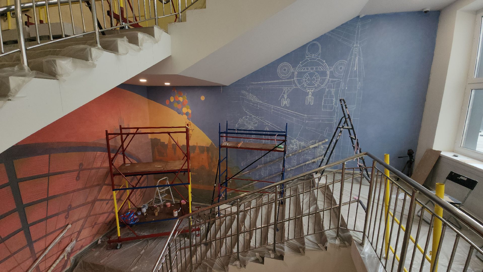 монументальная живопись, Авиатика, Лобня,