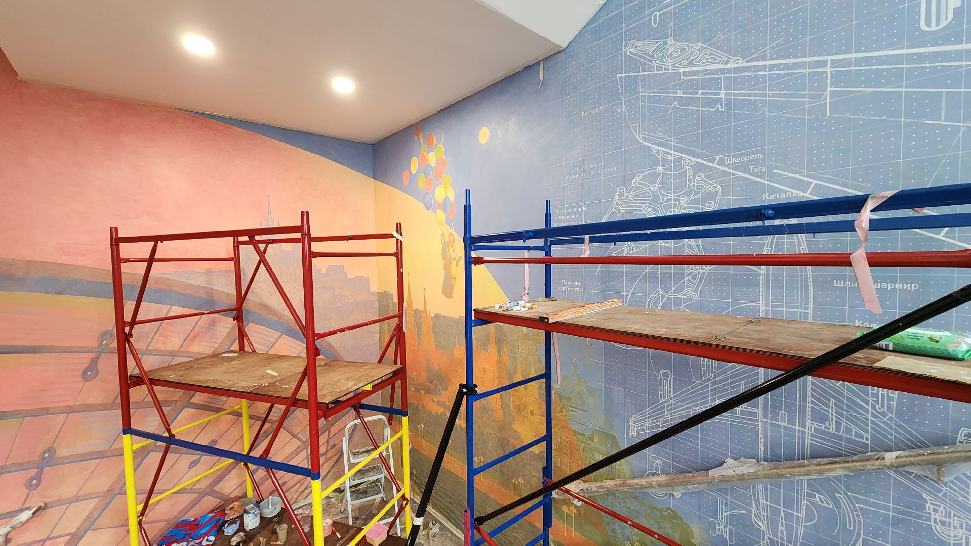 монументальная живопись, Авиатика, Лобня,