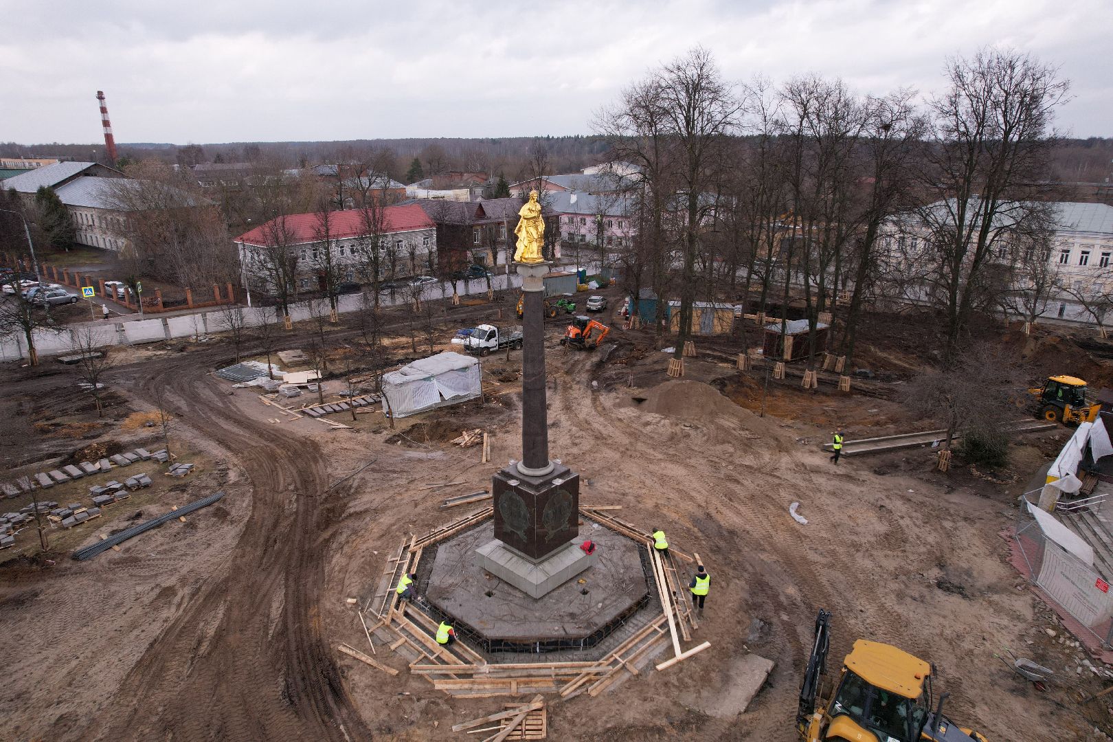 видео с коптера, парк Бугрова в Ногинске, благоустройство парка Бугрова,