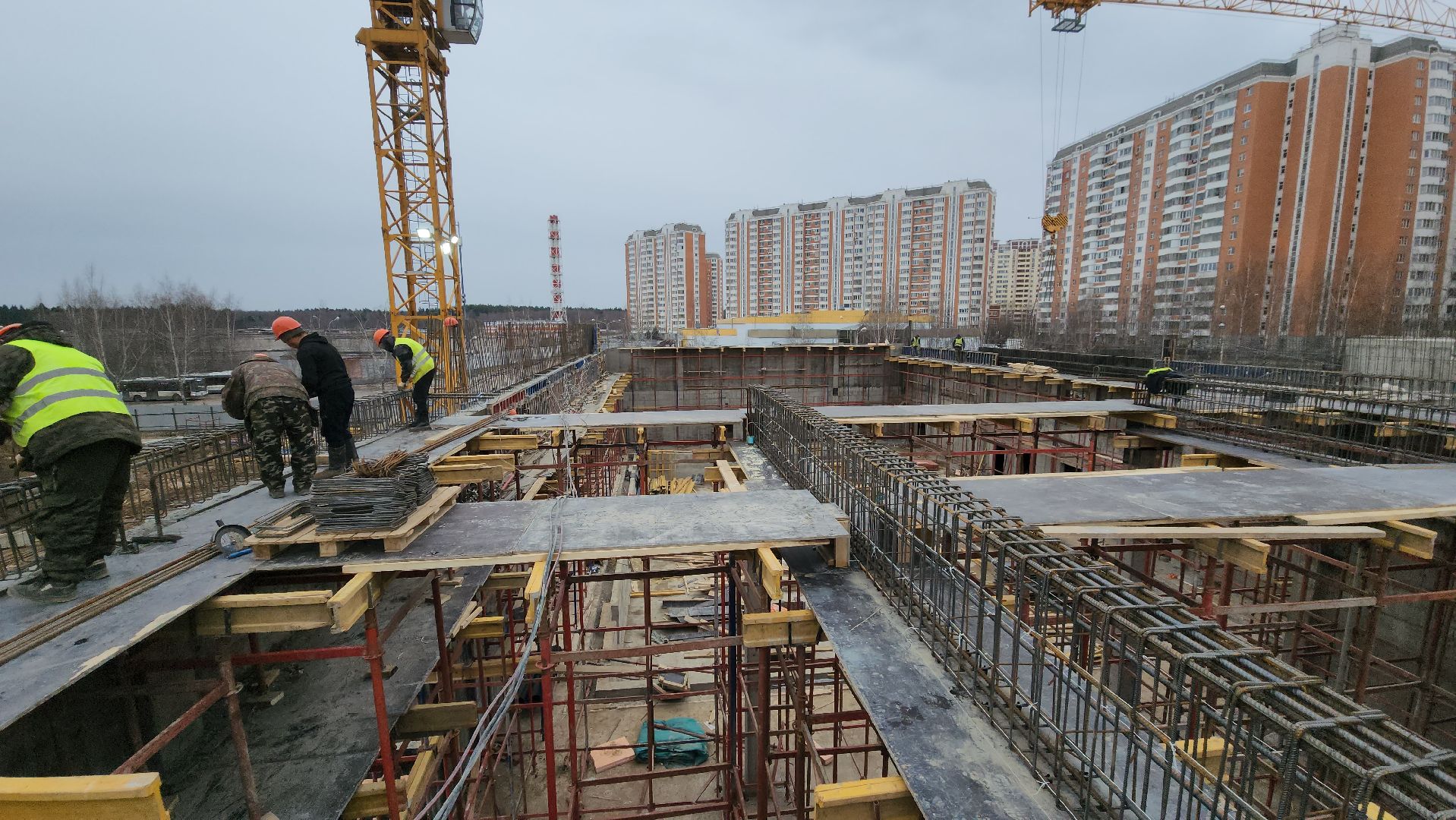 фок с бассейном, Лобня, Строительство,