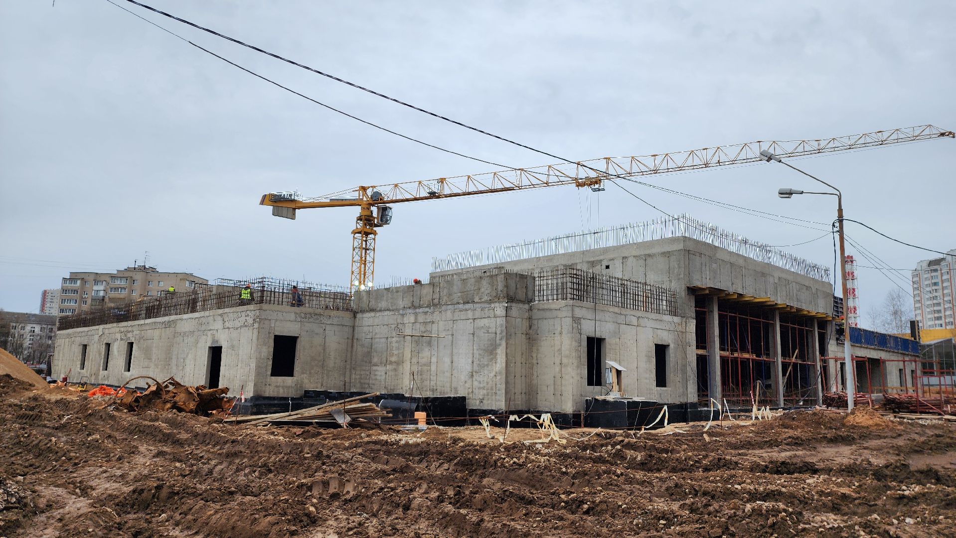 фок с бассейном, Лобня, Строительство,