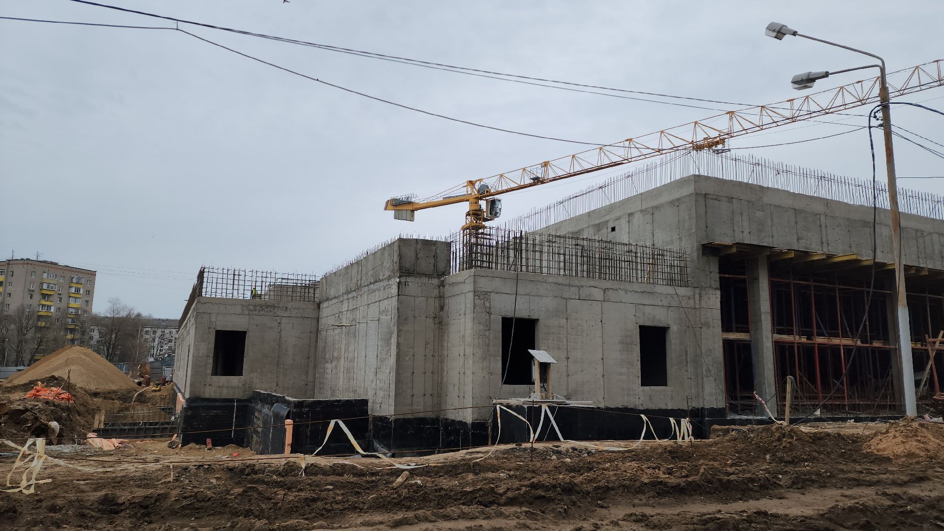 фок с бассейном, Лобня, Строительство,