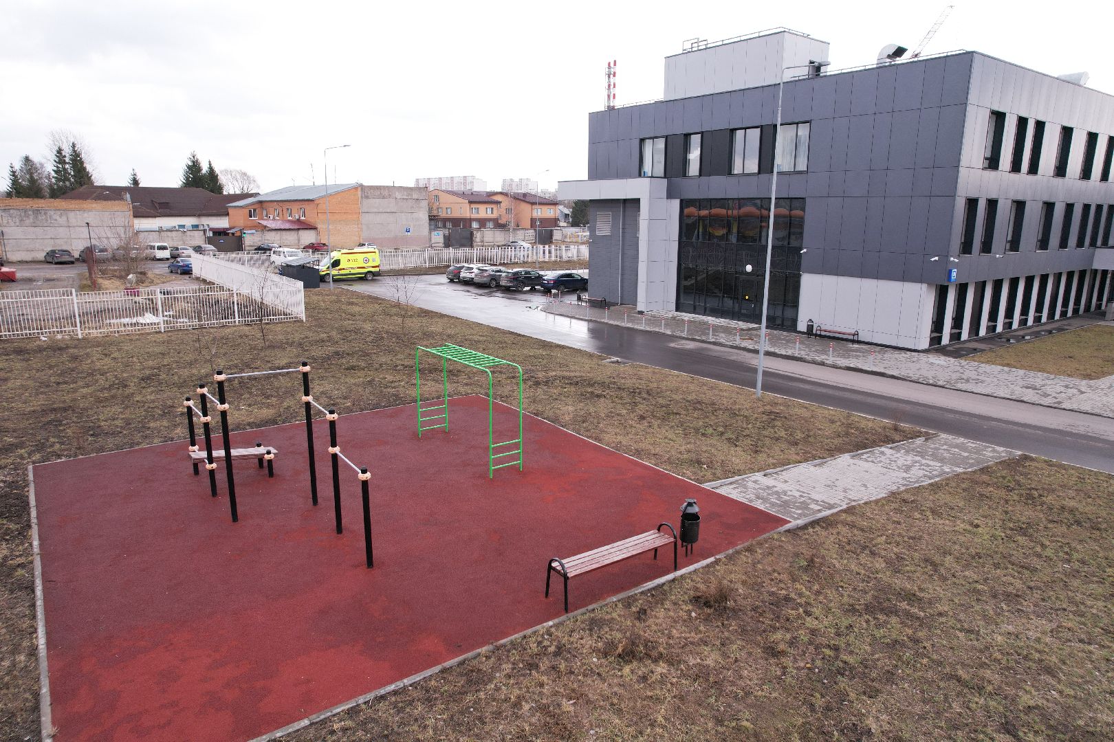 видео с коптера, подстанция скорой помощи в Ногинске, медицина Ногинска,