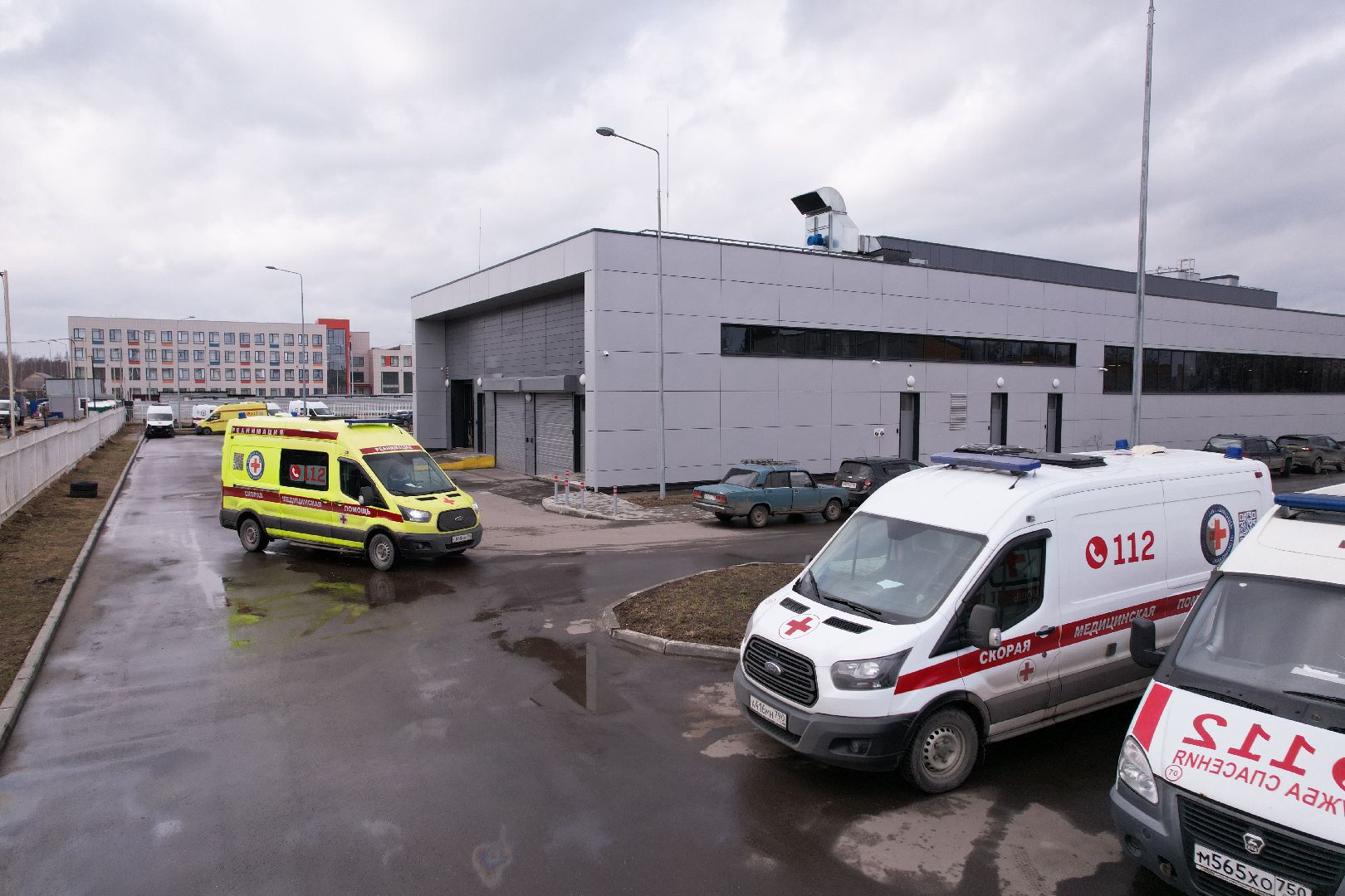 видео с коптера, подстанция скорой помощи в Ногинске, медицина Ногинска,