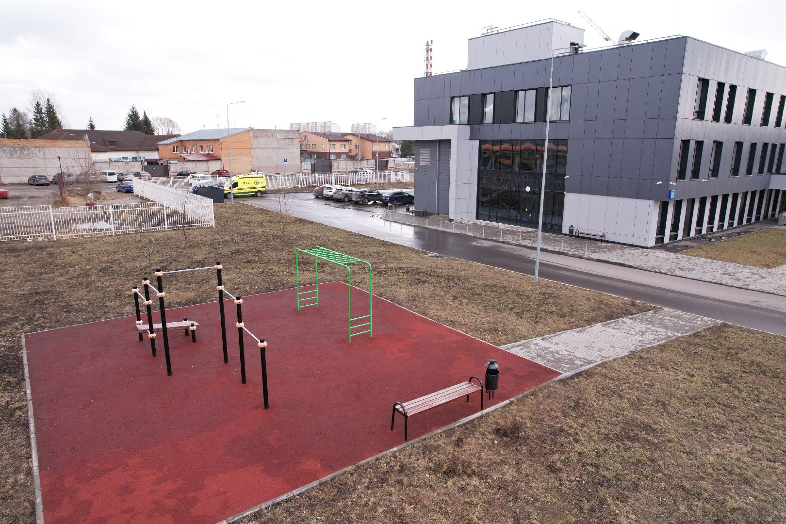 видео с коптера, подстанция скорой помощи в Ногинске, медицина Ногинска,