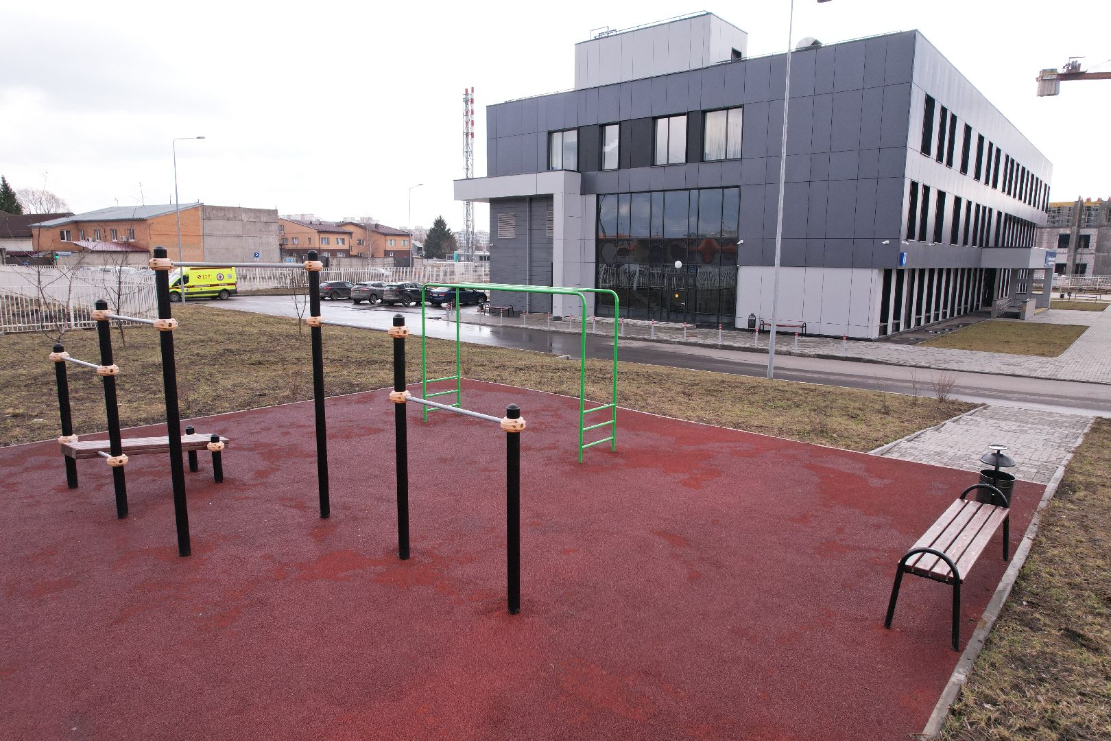 видео с коптера, подстанция скорой помощи в Ногинске, медицина Ногинска,