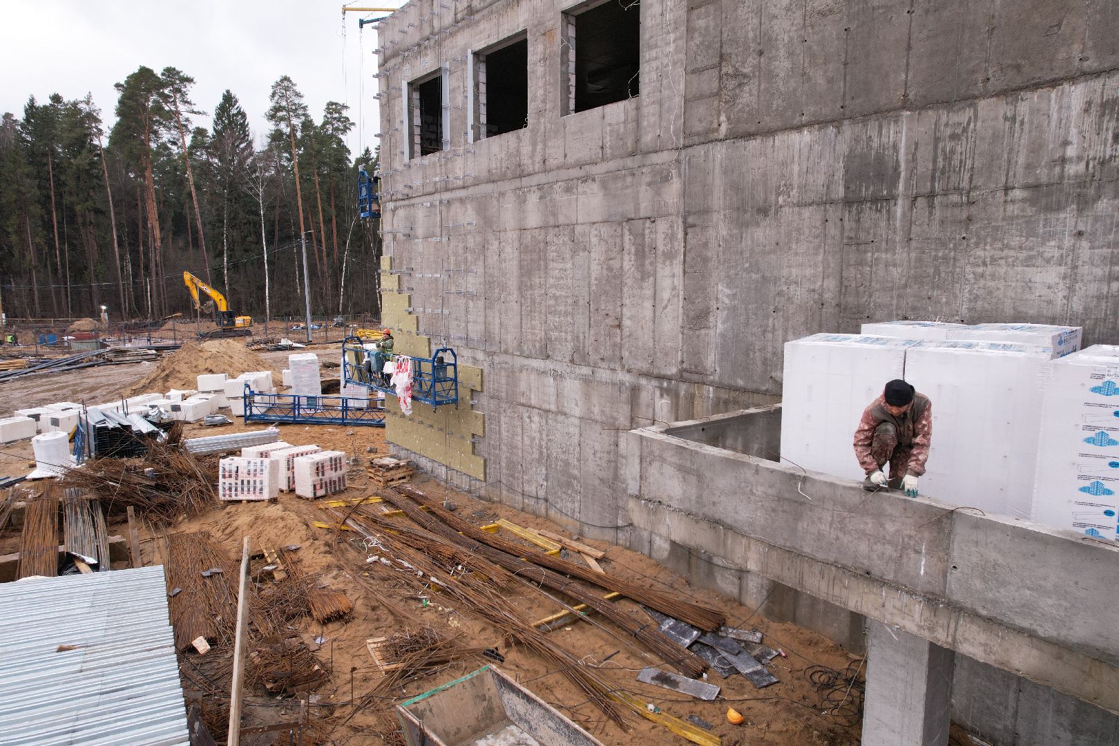 видео с коптера, новый корпус ЦО 5 в Ногинске, ремонт центра образования 5 в Ногинске,