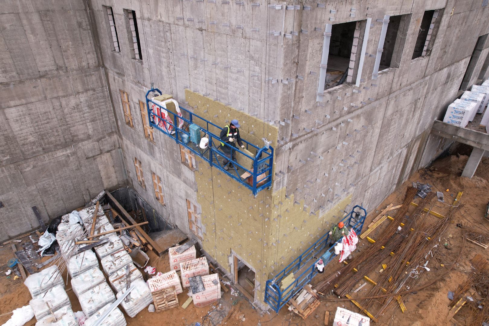 видео с коптера, новый корпус ЦО 5 в Ногинске, ремонт центра образования 5 в Ногинске,