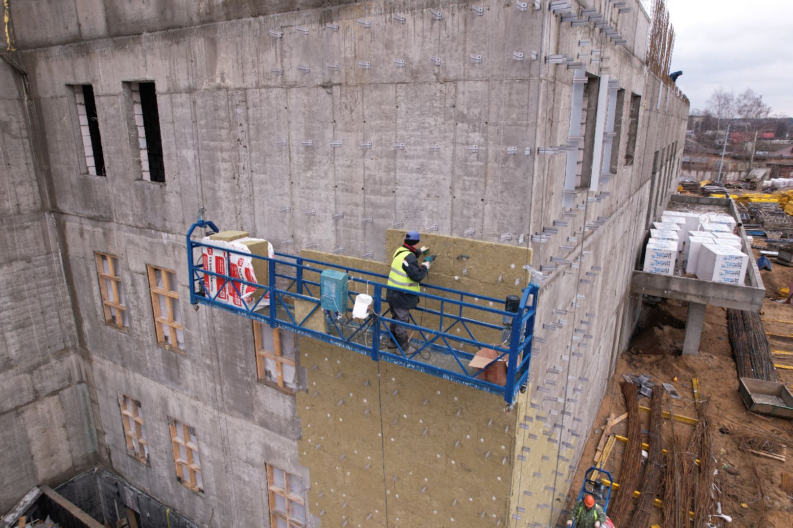 видео с коптера, новый корпус ЦО 5 в Ногинске, ремонт центра образования 5 в Ногинске,