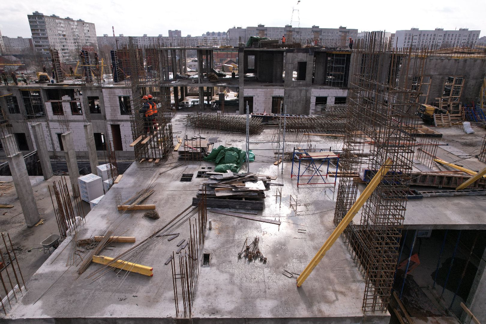 видео с коптера, медицина в ногинске, строительство поликлиники в Ногинске,